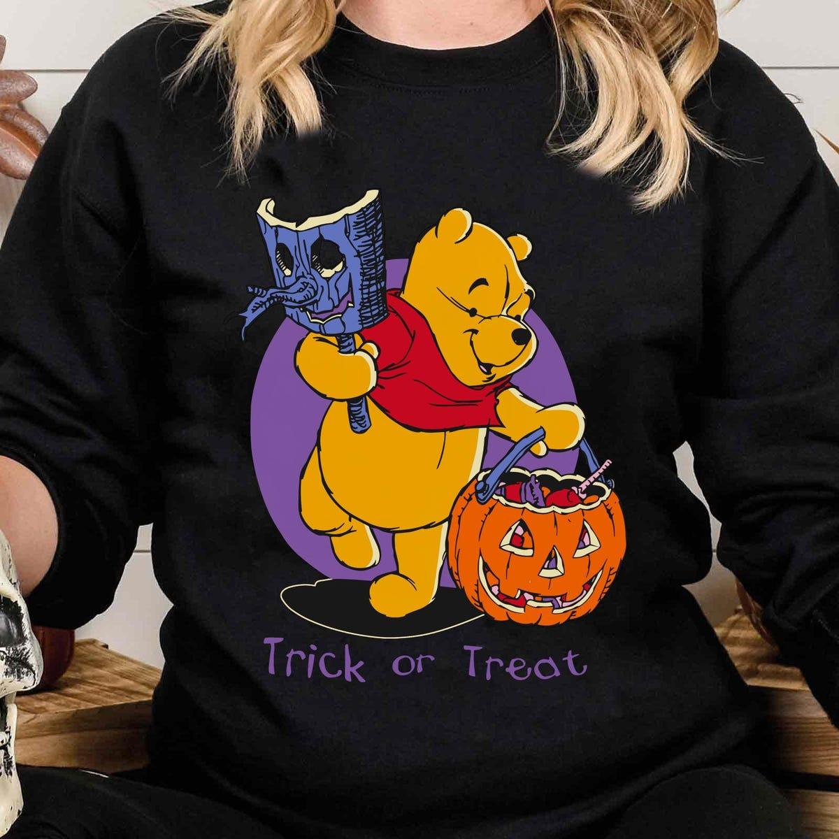 Winnie The Pooh Halloween Trick Or Treat Disney Pumpkin Shirt 1