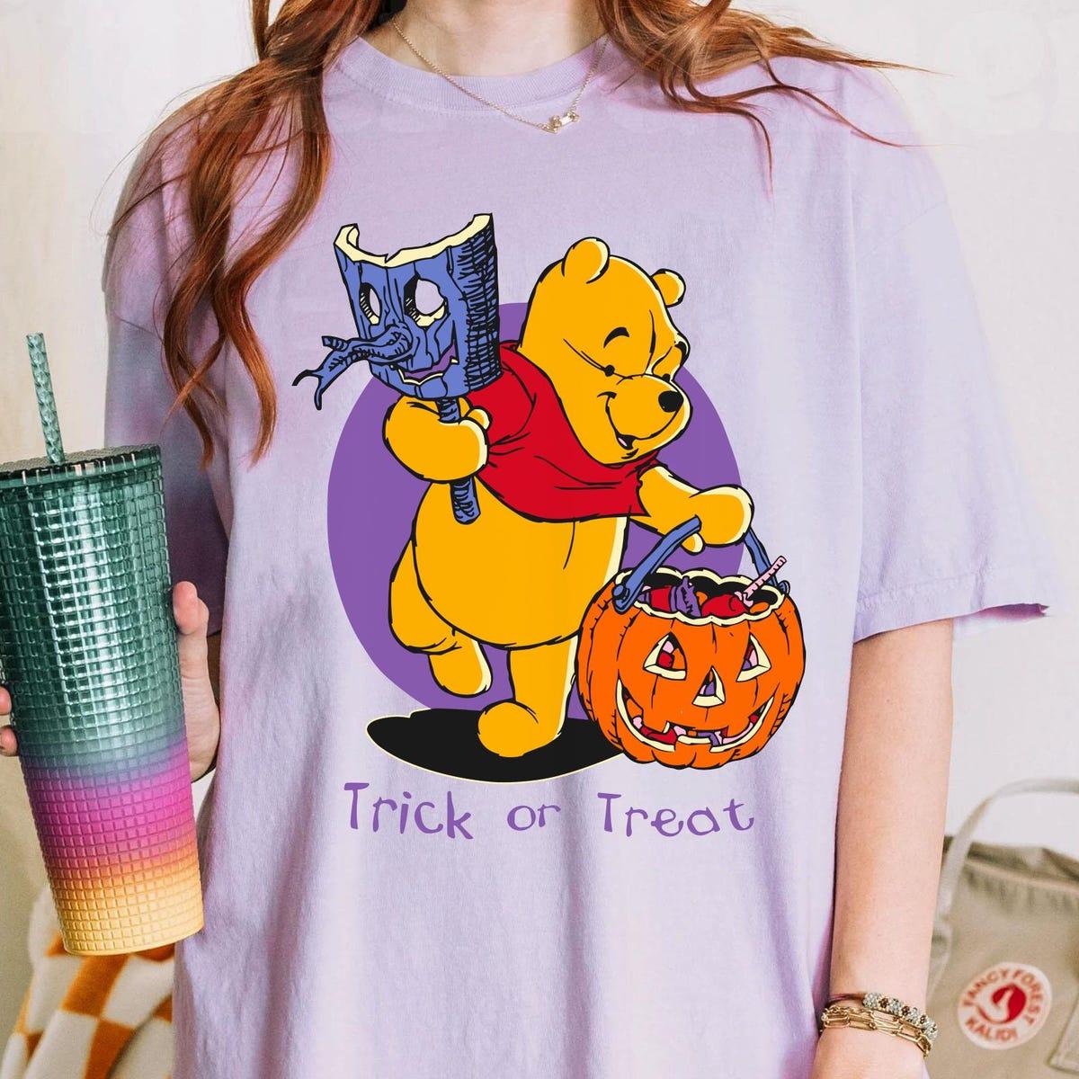 Winnie The Pooh Halloween Trick Or Treat Disney Pumpkin Shirt 2