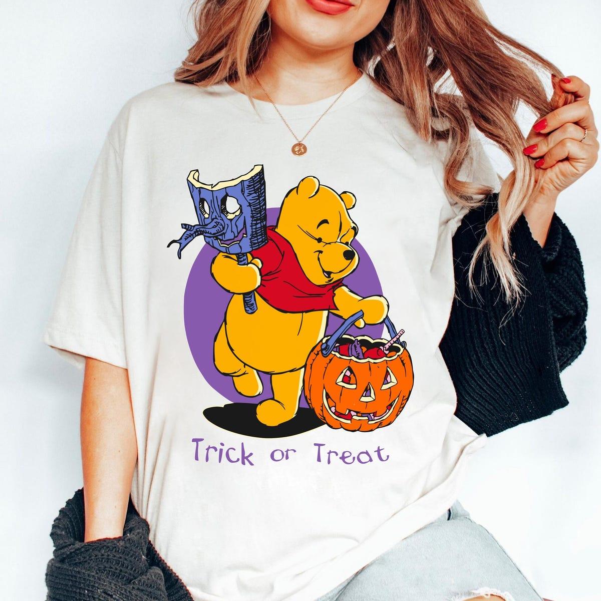 Winnie The Pooh Halloween Trick Or Treat Disney Pumpkin Shirt 4