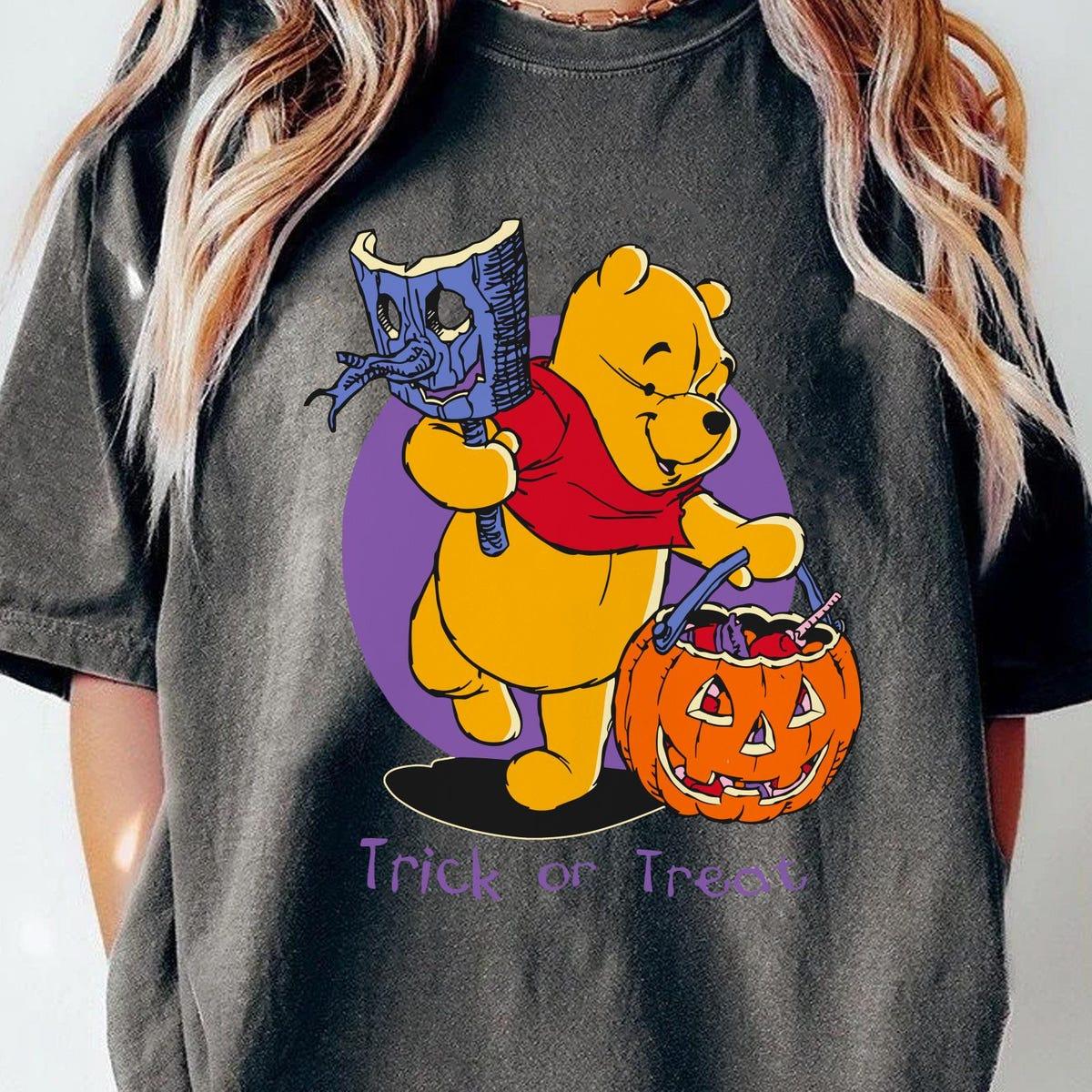 Winnie The Pooh Halloween Trick Or Treat Disney Pumpkin Shirt 5