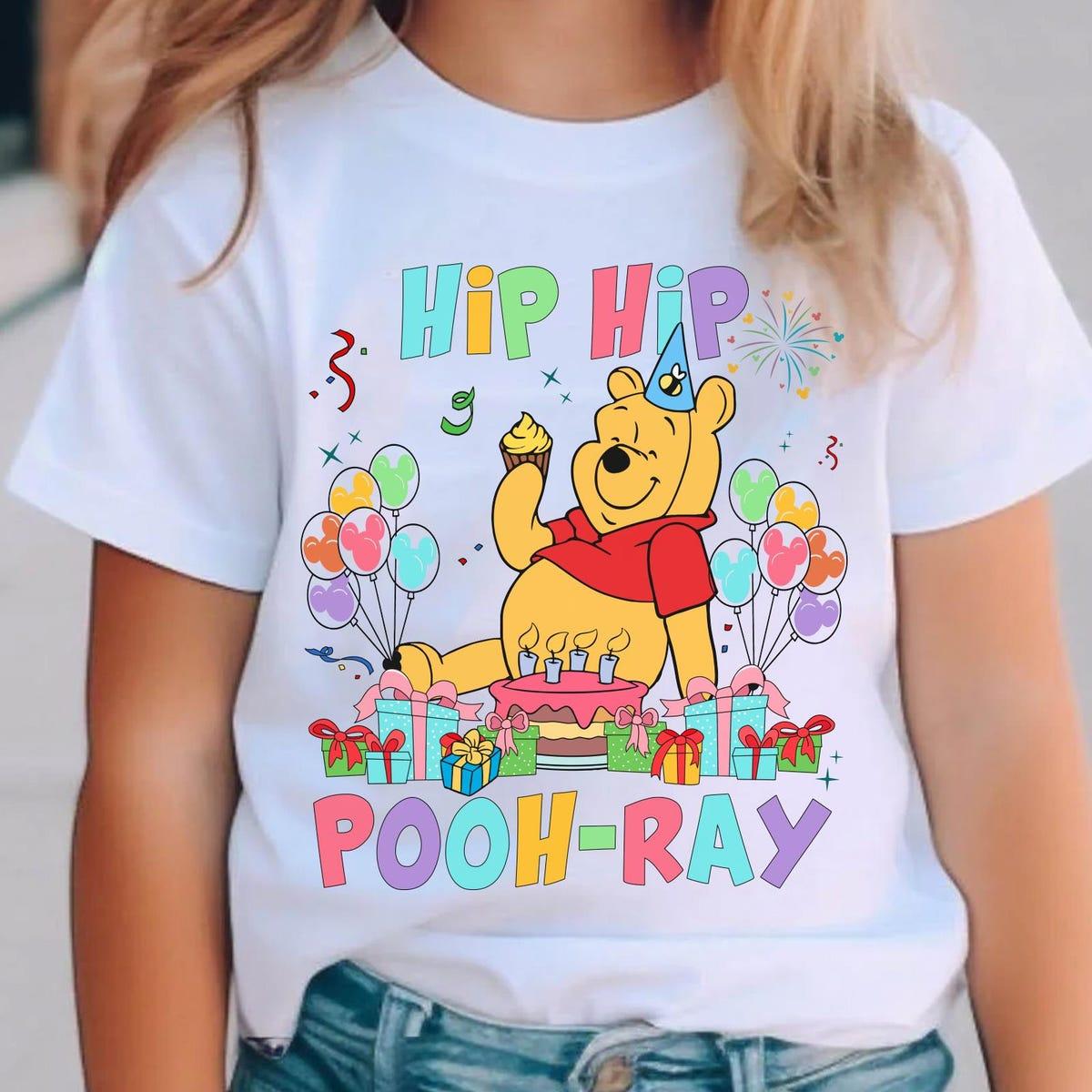 Winnie The Pooh Hip Hip Pooh ray Cute Pooh Birthday Shirt 2