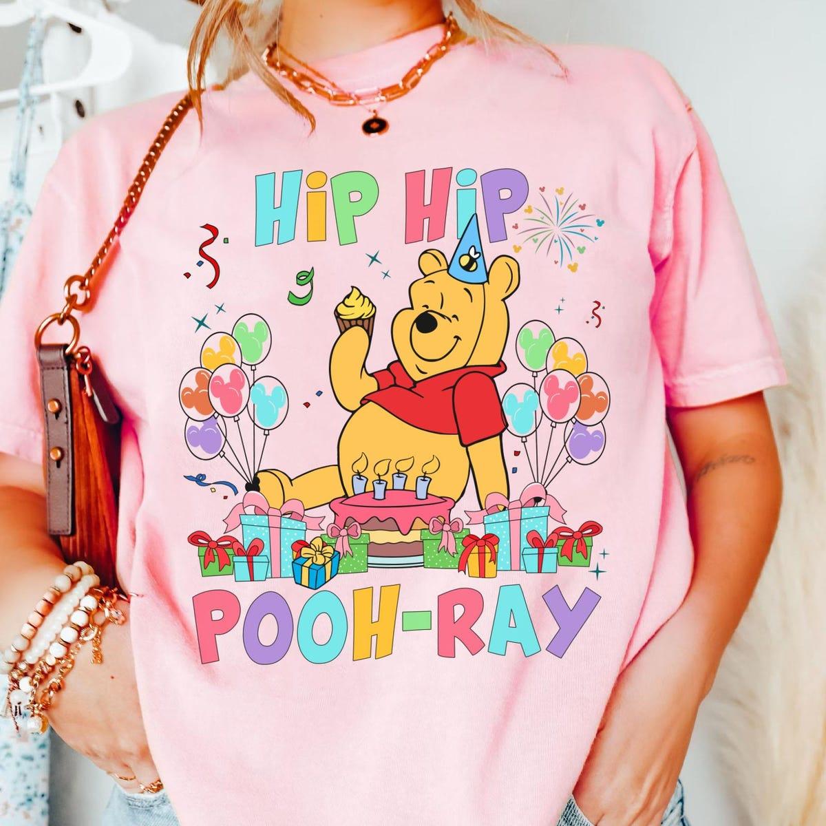 Winnie The Pooh Hip Hip Pooh ray Cute Pooh Birthday Shirt 3