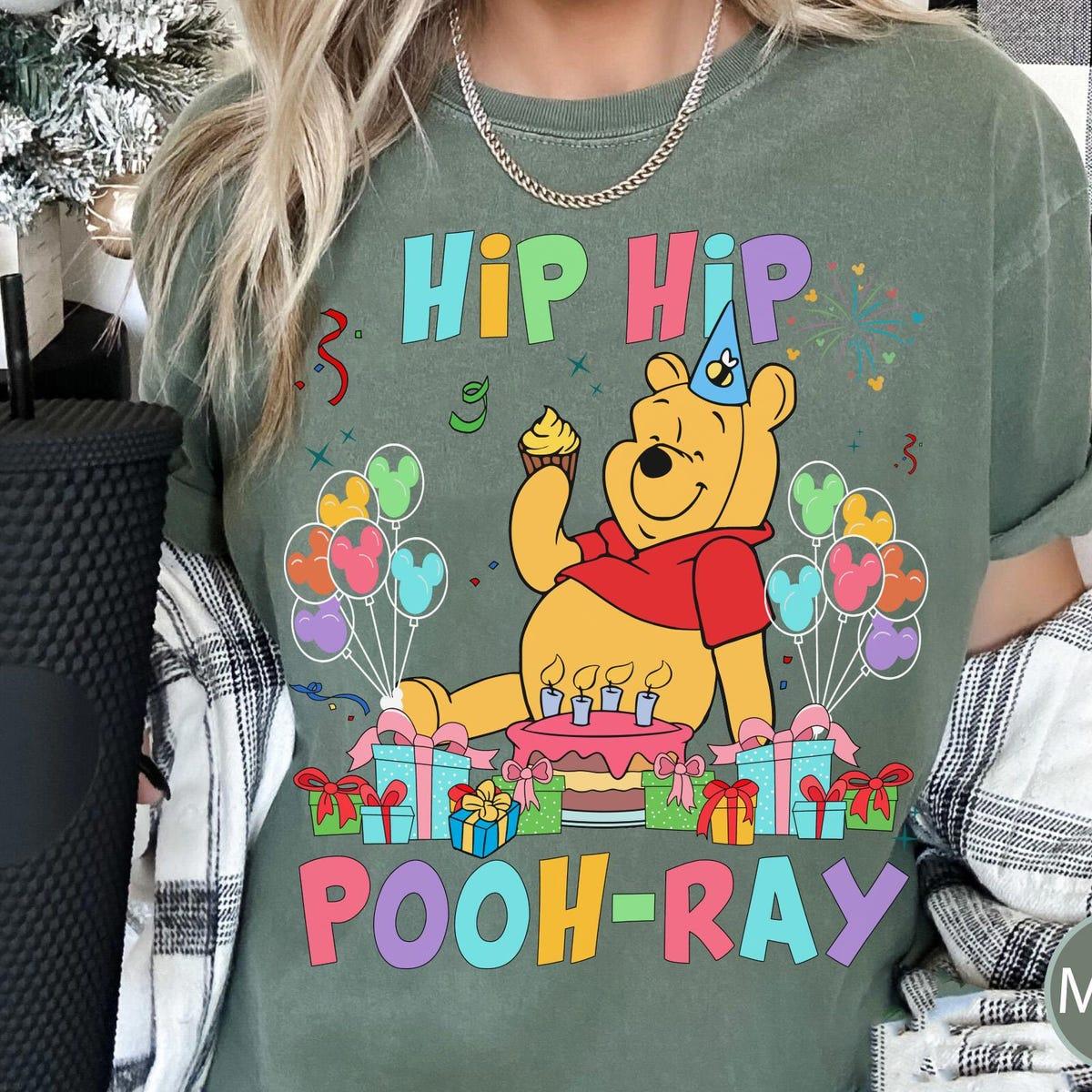 Winnie The Pooh Hip Hip Pooh ray Cute Pooh Birthday Shirt 5