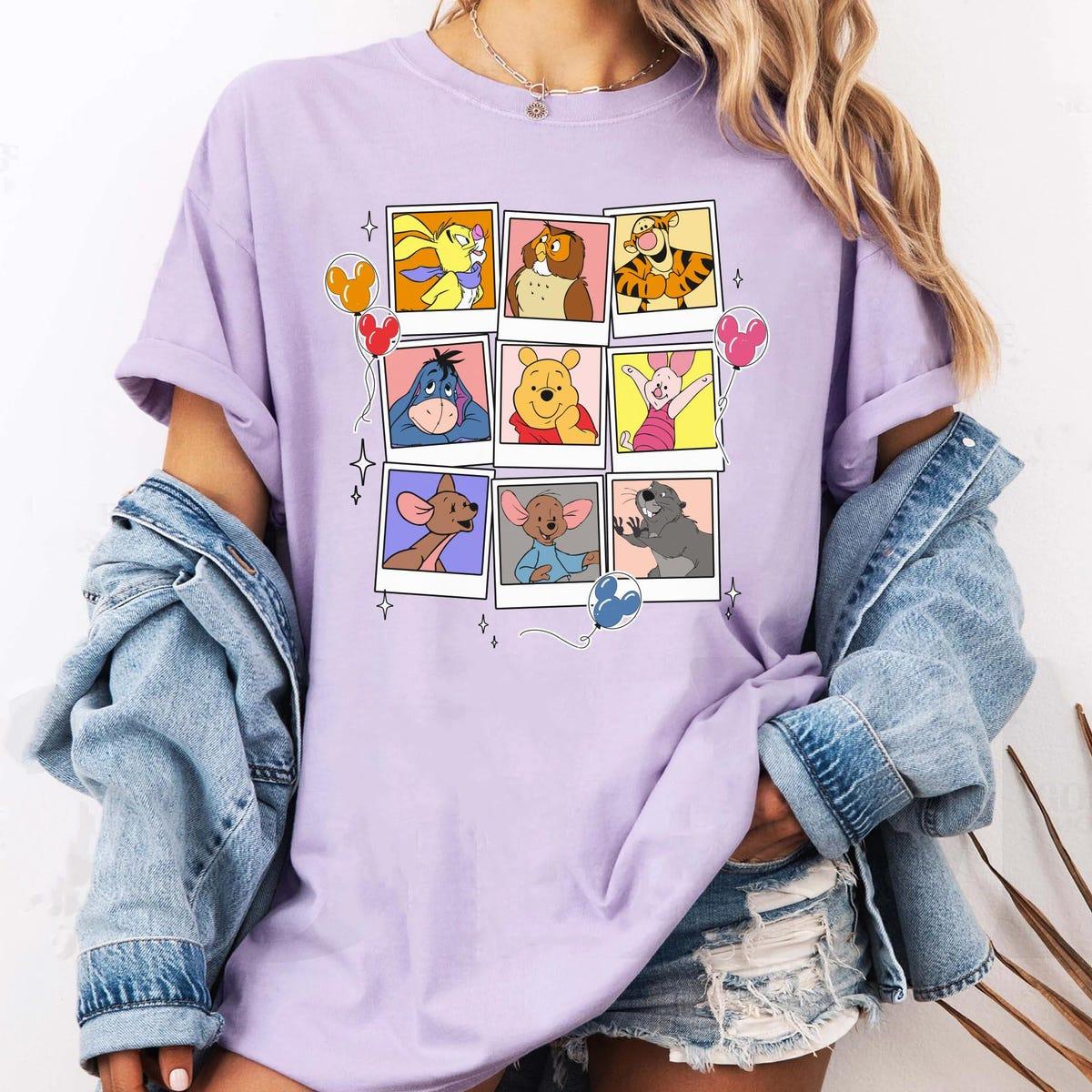 Winnie The Pooh Polaroid With Mickey Balloon Shirt 5