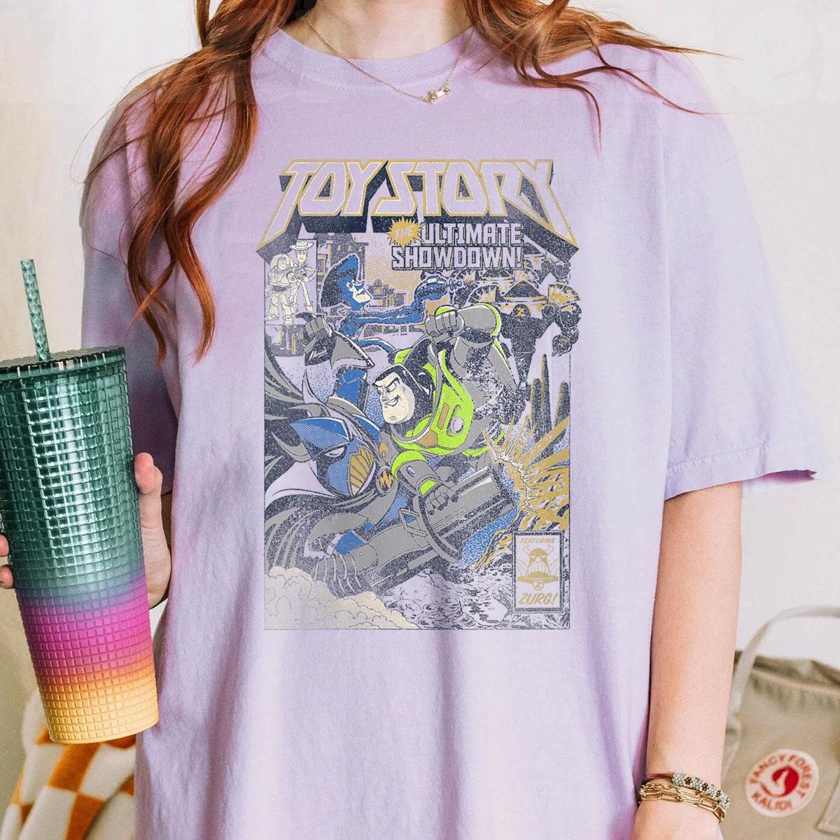 Woody And Buzz Lightyear Battle Comic Book Toy Story Shirt 4