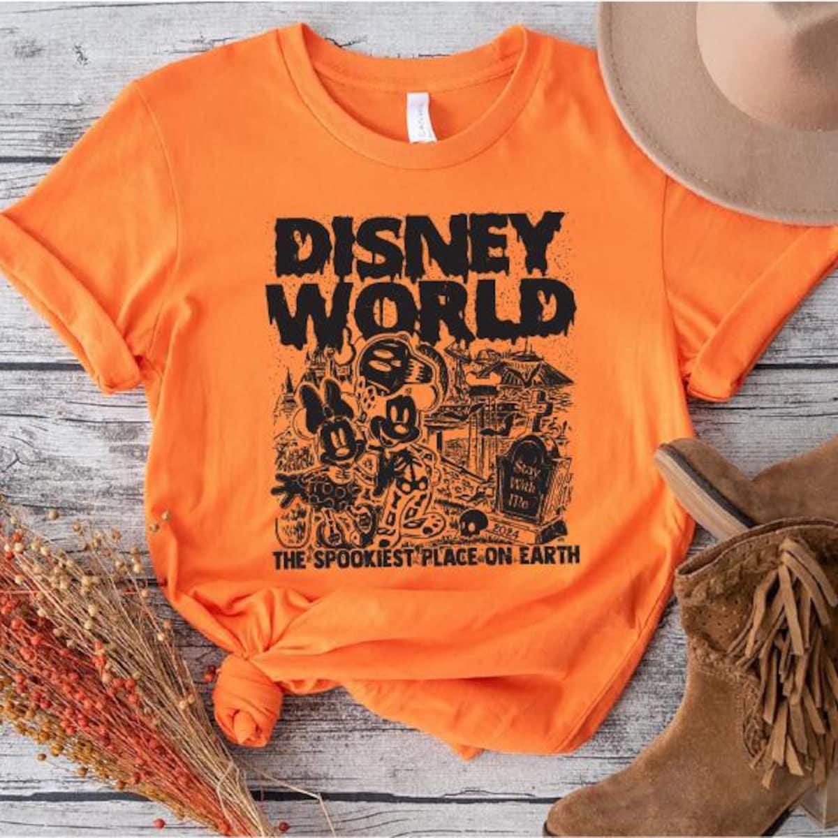 World Spookiest Place On Earth Mickey Mouse And Friends Halloween Shirt 5