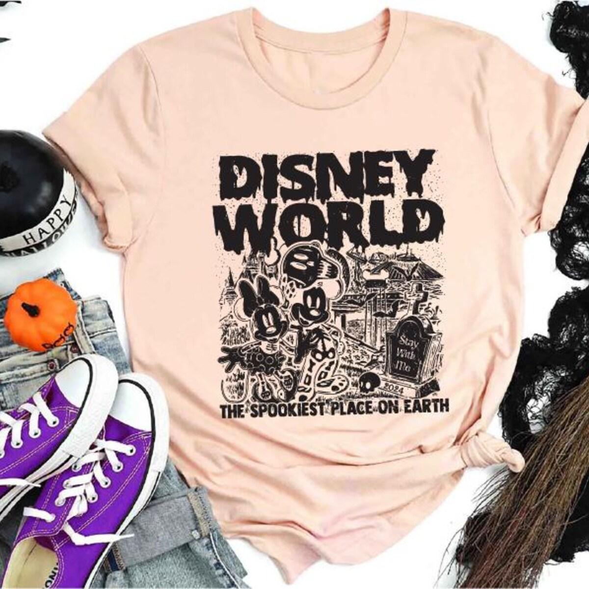 World Spookiest Place On Earth Mickey Mouse And Friends Halloween Shirt 6