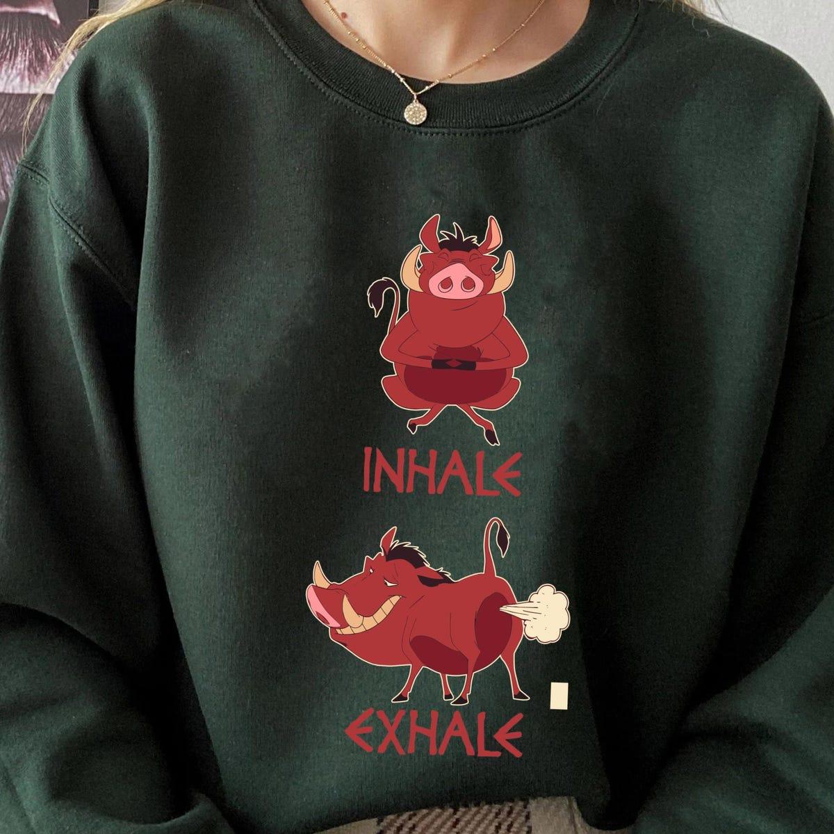 Yoga Pumbaa Inhale Exhale The Lion King Disney Shirt 5