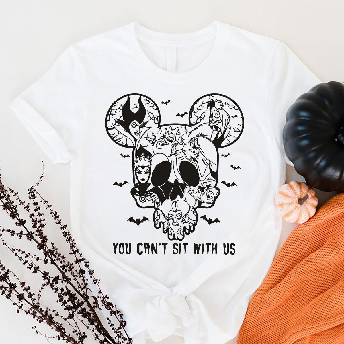 You Can't Sit With Us Disney Villains Halloween Shirt 4