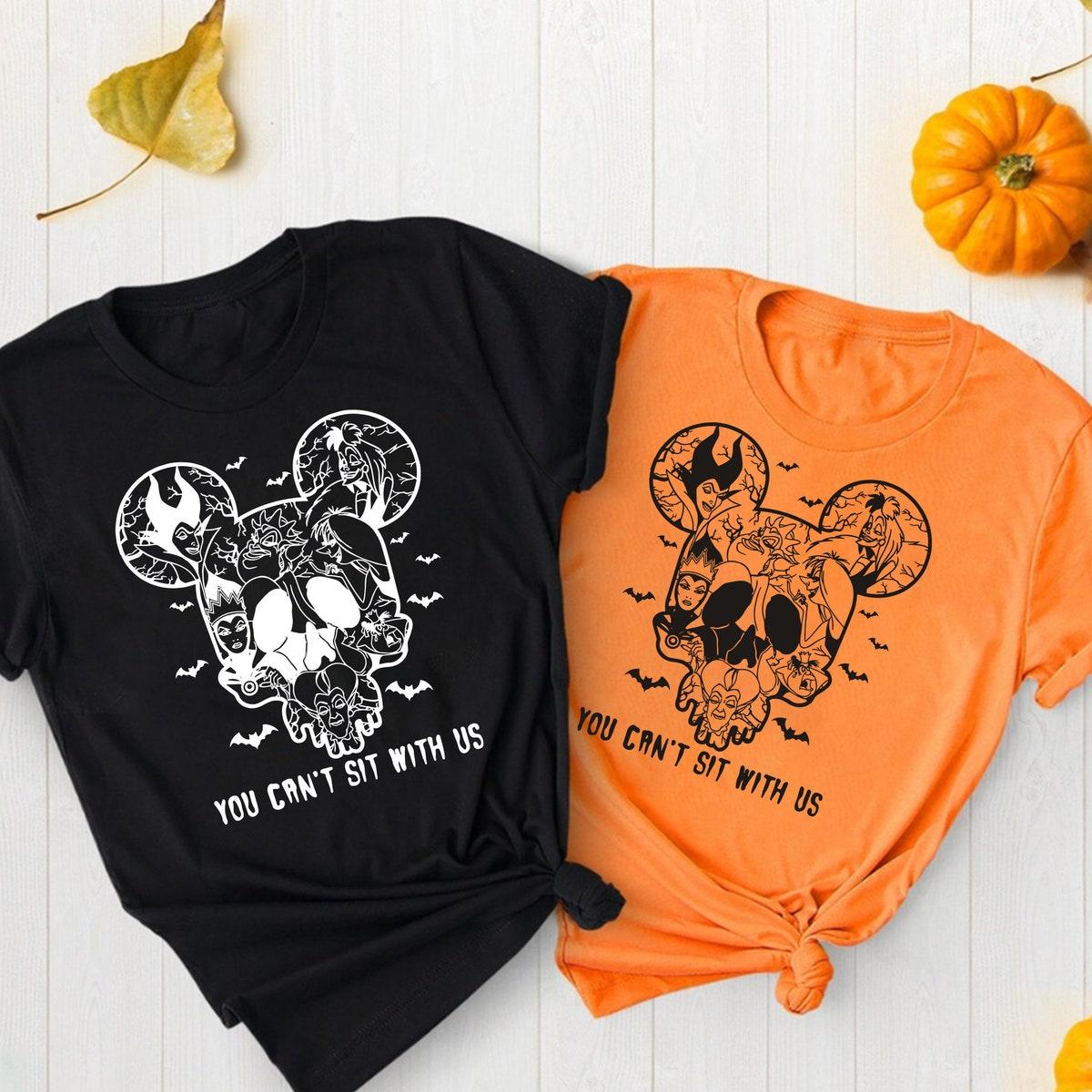 You Can't Sit With Us Disney Villains Halloween Shirt 5