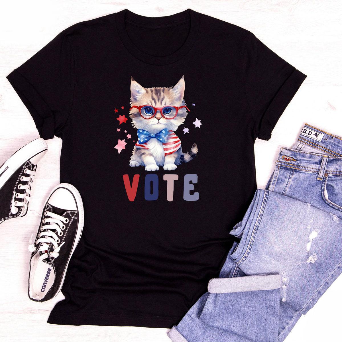 2024 Vote Presidential Election Cat Lovers Shirt 1