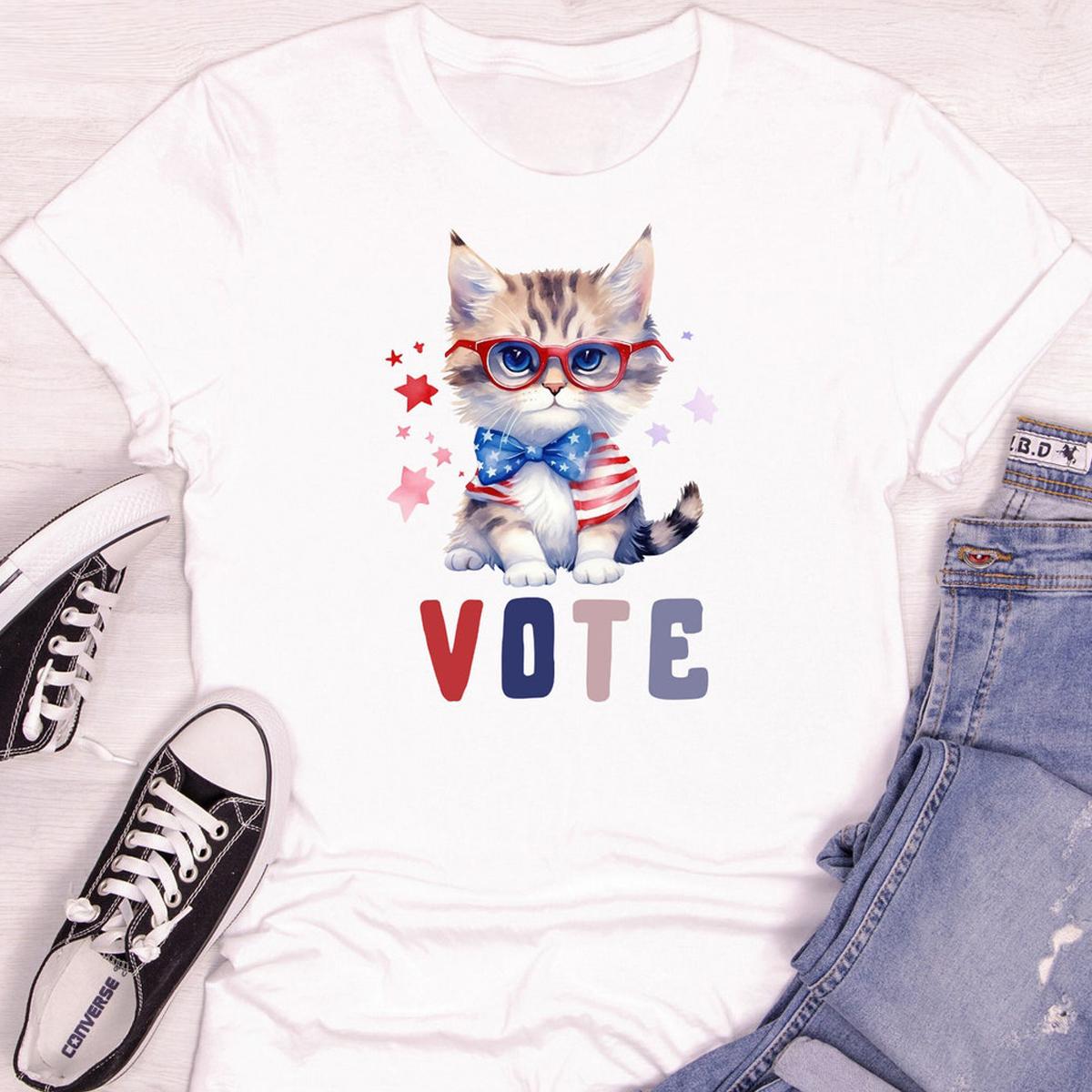 2024 Vote Presidential Election Cat Lovers Shirt 2