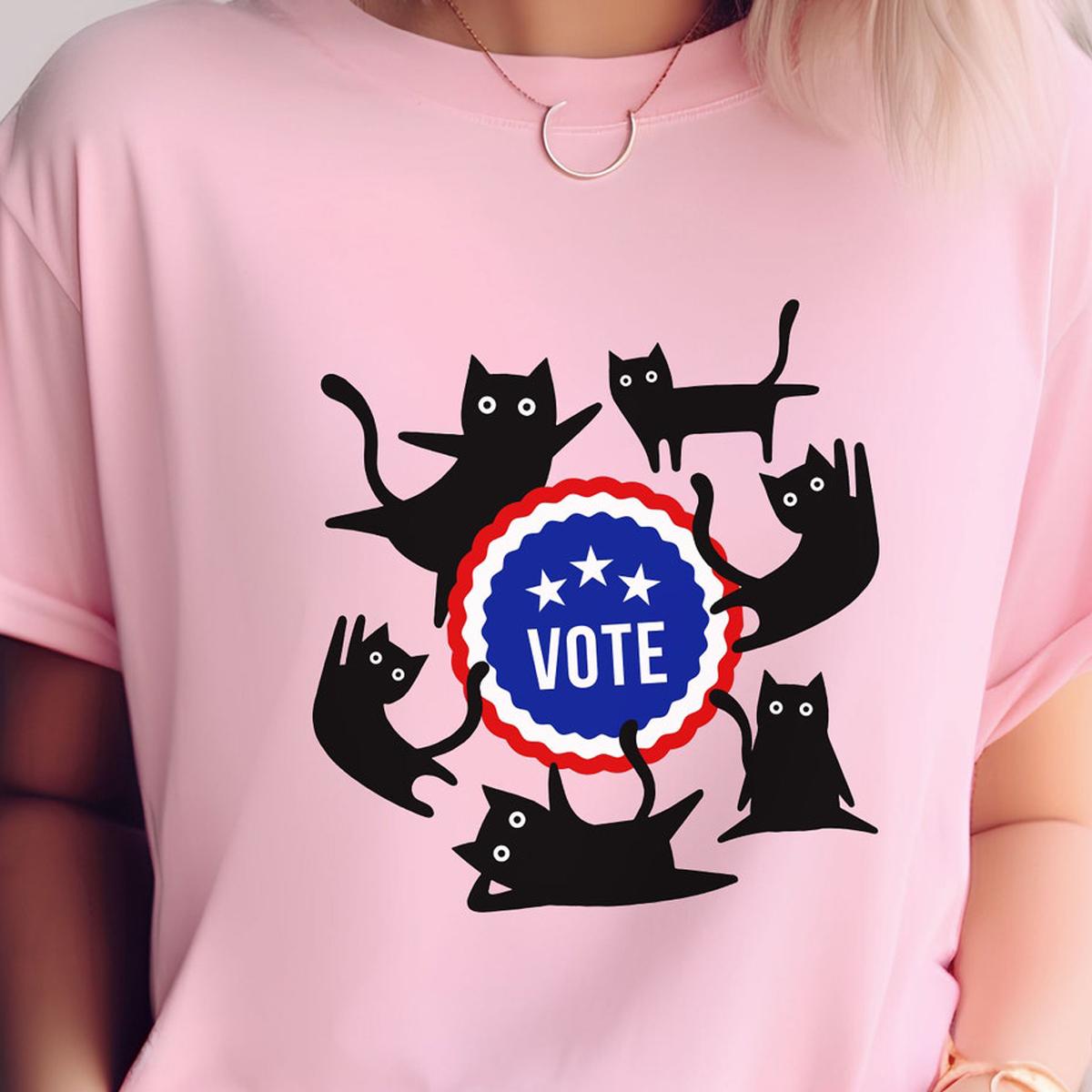 Black Cats Vote Election 2024 Shirt 3