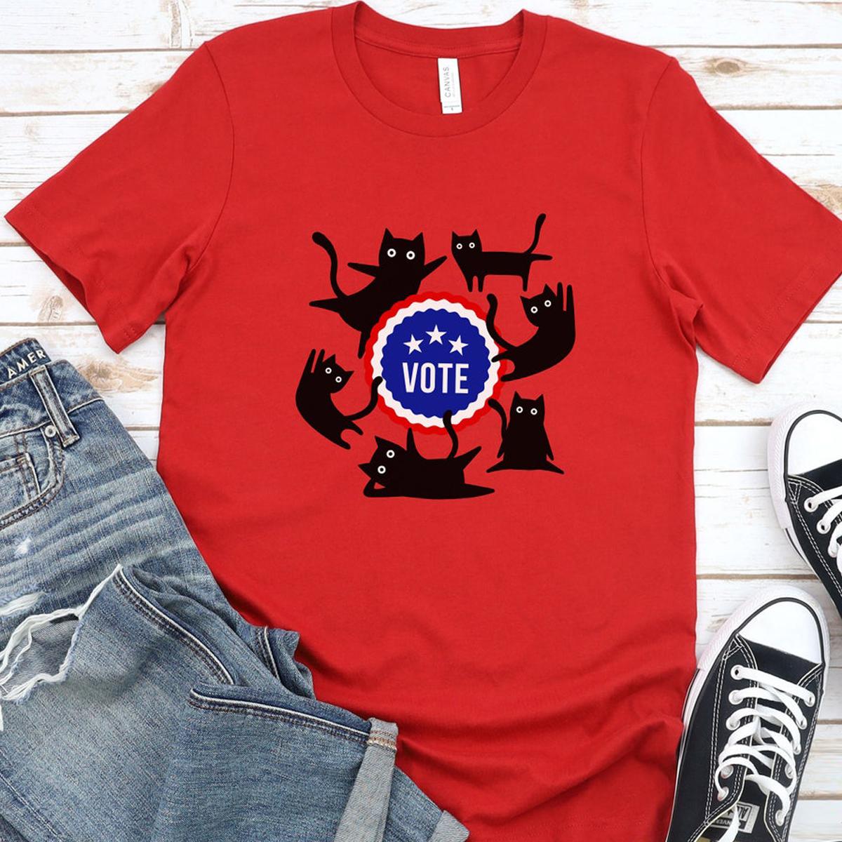 Black Cats Vote Election 2024 Shirt 4