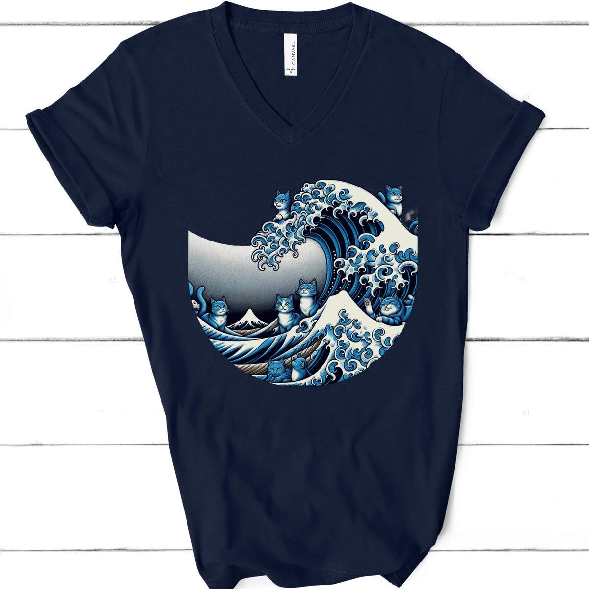 Blue Wave Cat For Kamala 2024 Shirt 2