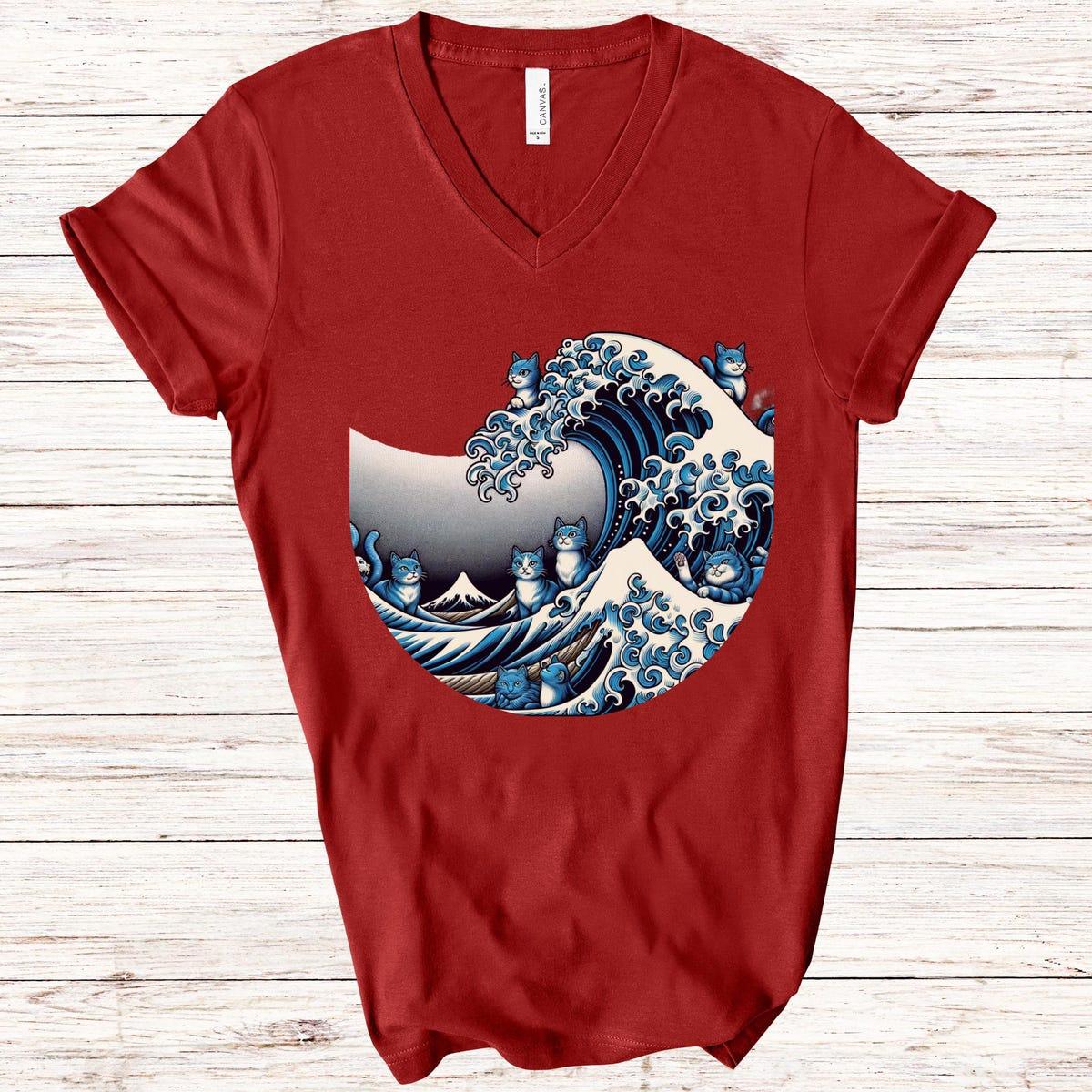 Blue Wave Cat For Kamala 2024 Shirt 3