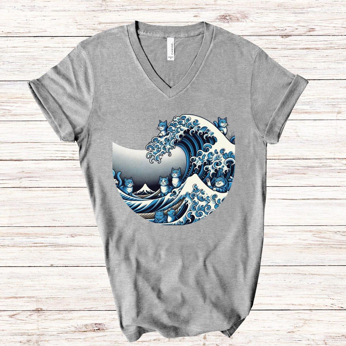 Blue Wave Cat For Kamala 2024 Shirt 4