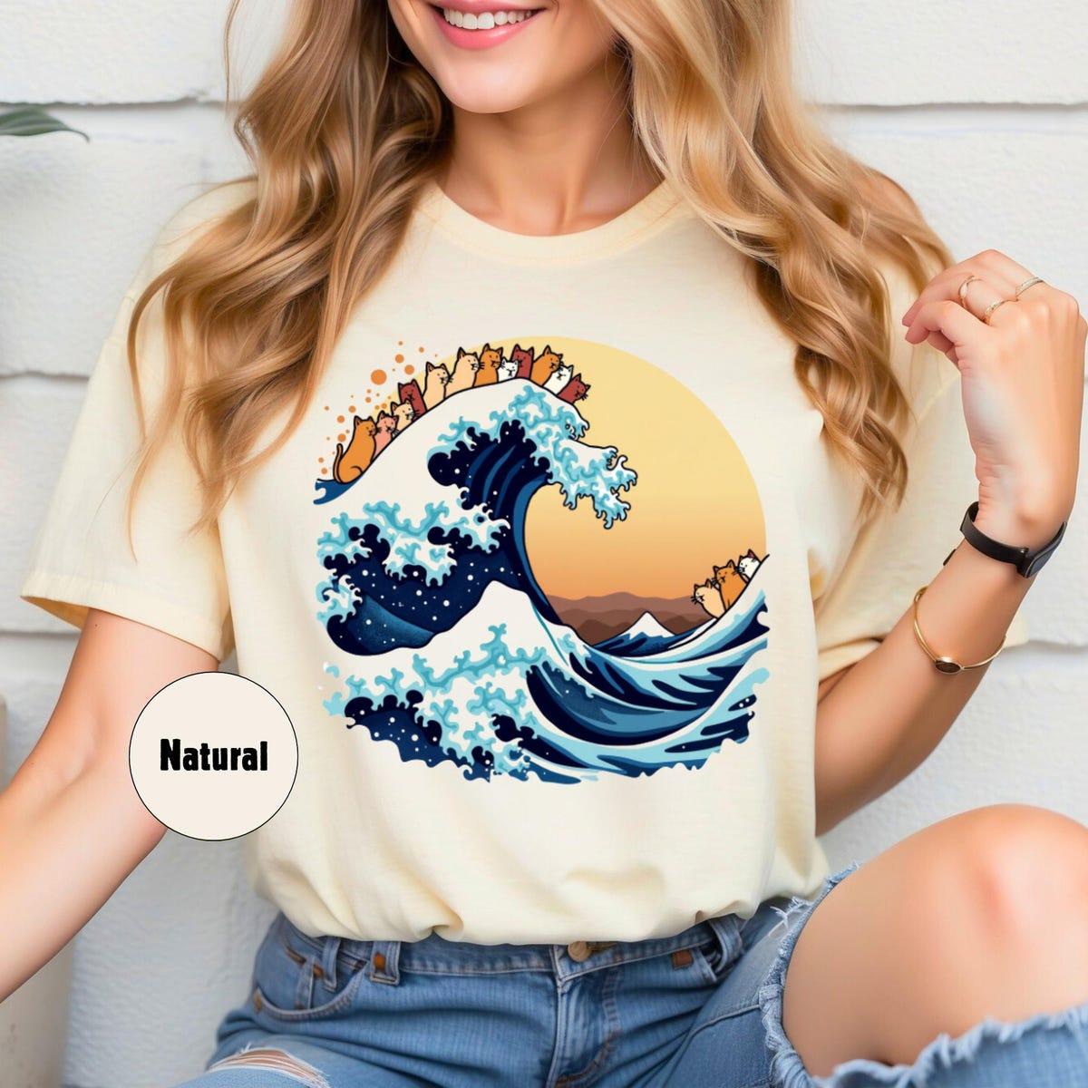 Blue Wave Cat For Kamala Cat Ladies Shirt 2