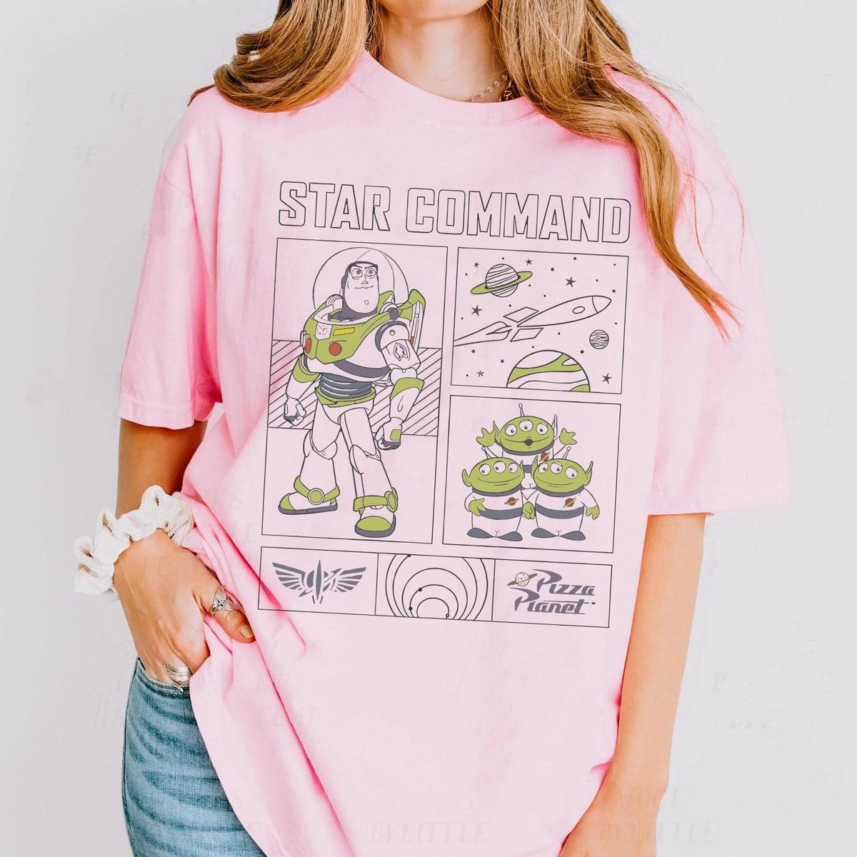 Buzz Lightyear Aliens Star Command Pizza Planet Graphic Shirt 2