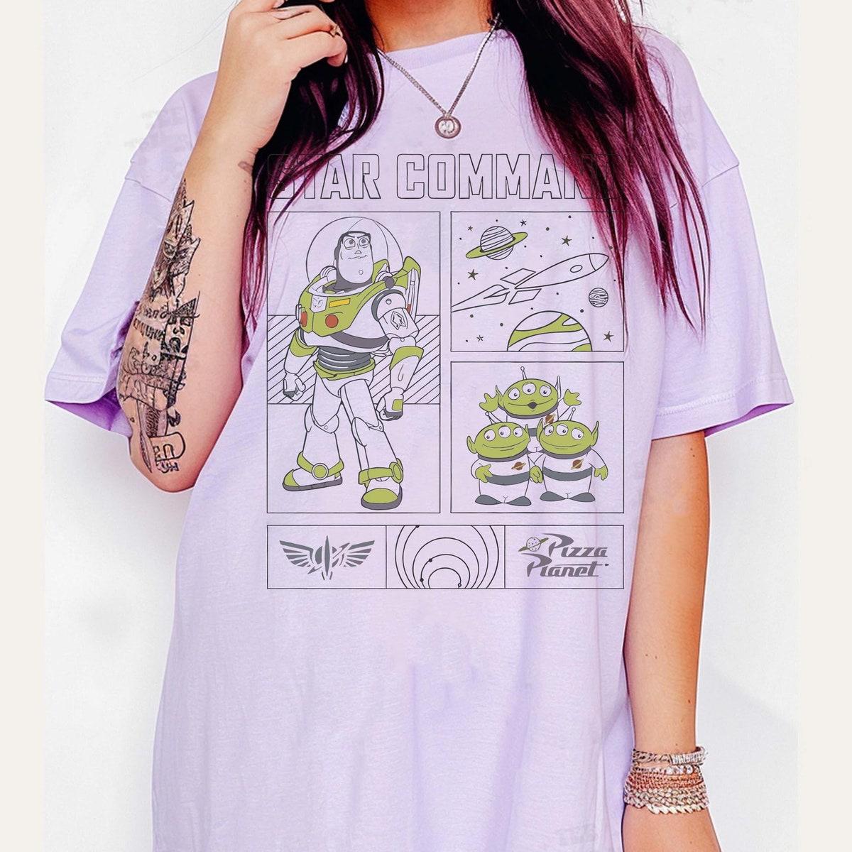 Buzz Lightyear Aliens Star Command Pizza Planet Graphic Shirt 3