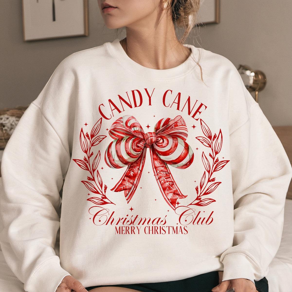 Candy Cane Christmas Club Christmas Season Sweatshirts 1