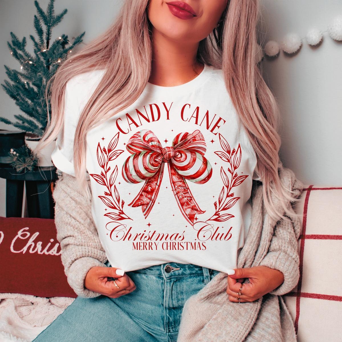 Candy Cane Christmas Club Christmas Season Sweatshirts 2