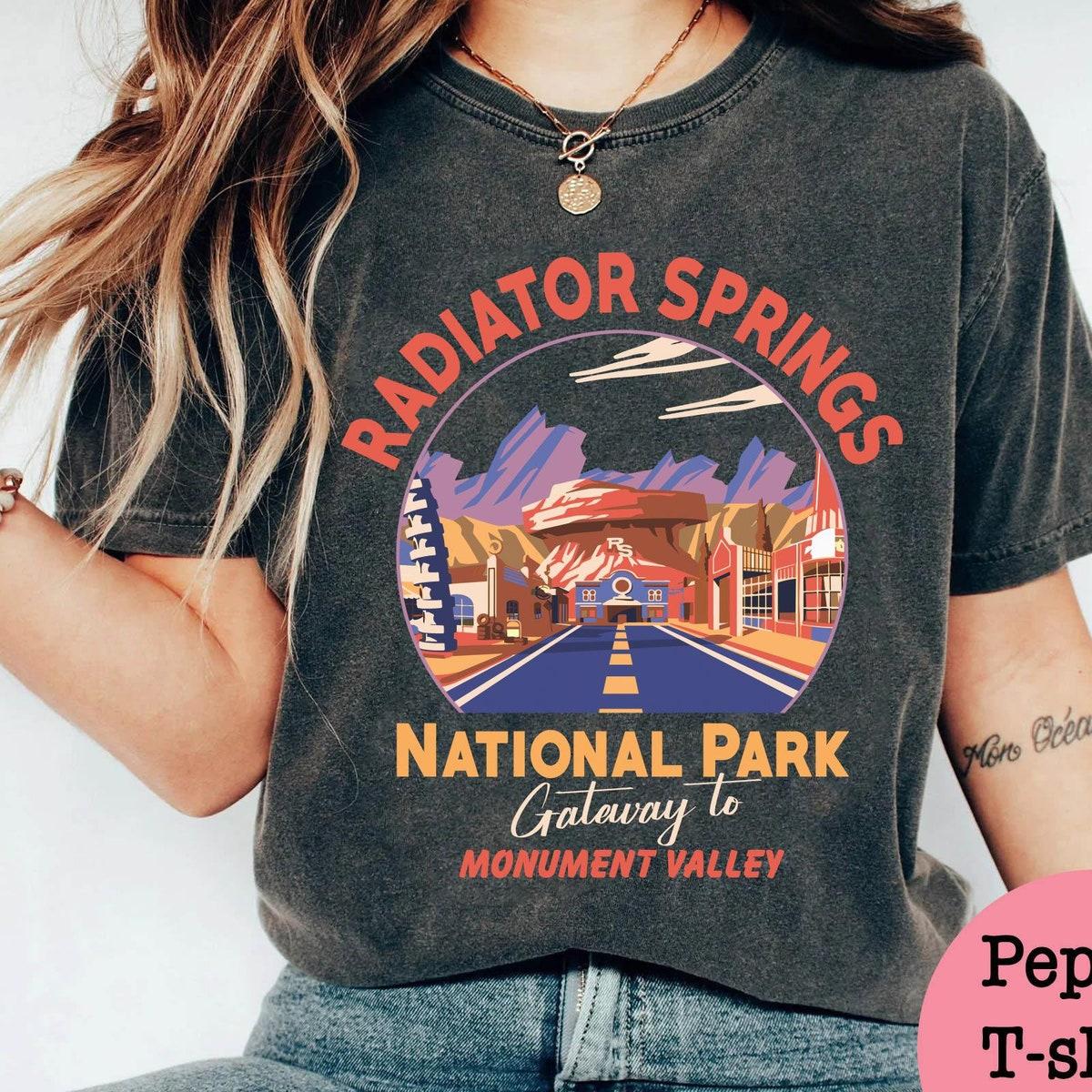 Cars Land Radiator Springs National Park Gateway To Monument Valley Shirt 1