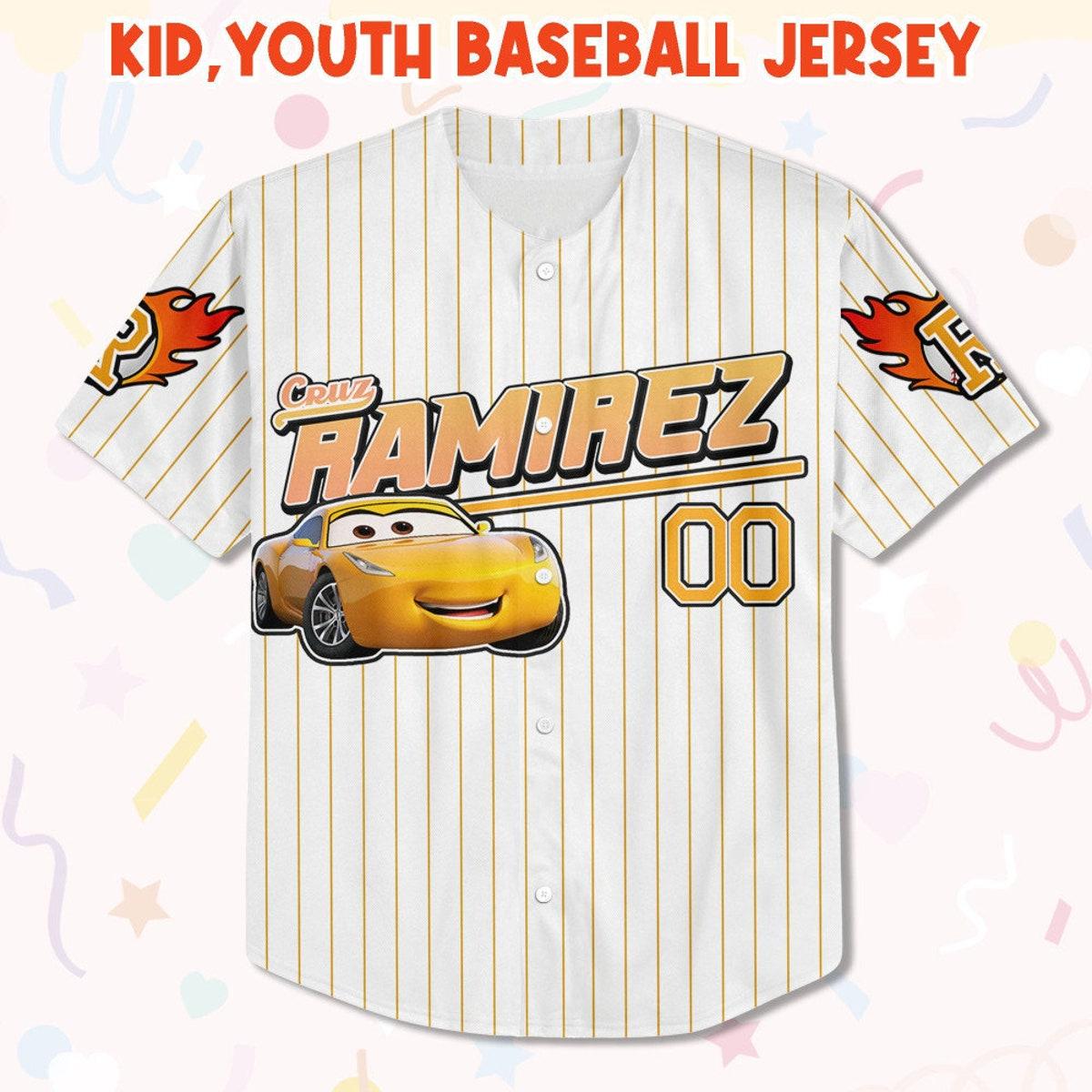 Cars Ramirez Yellow Jersey Personalized Disney Baseball Jersey 2