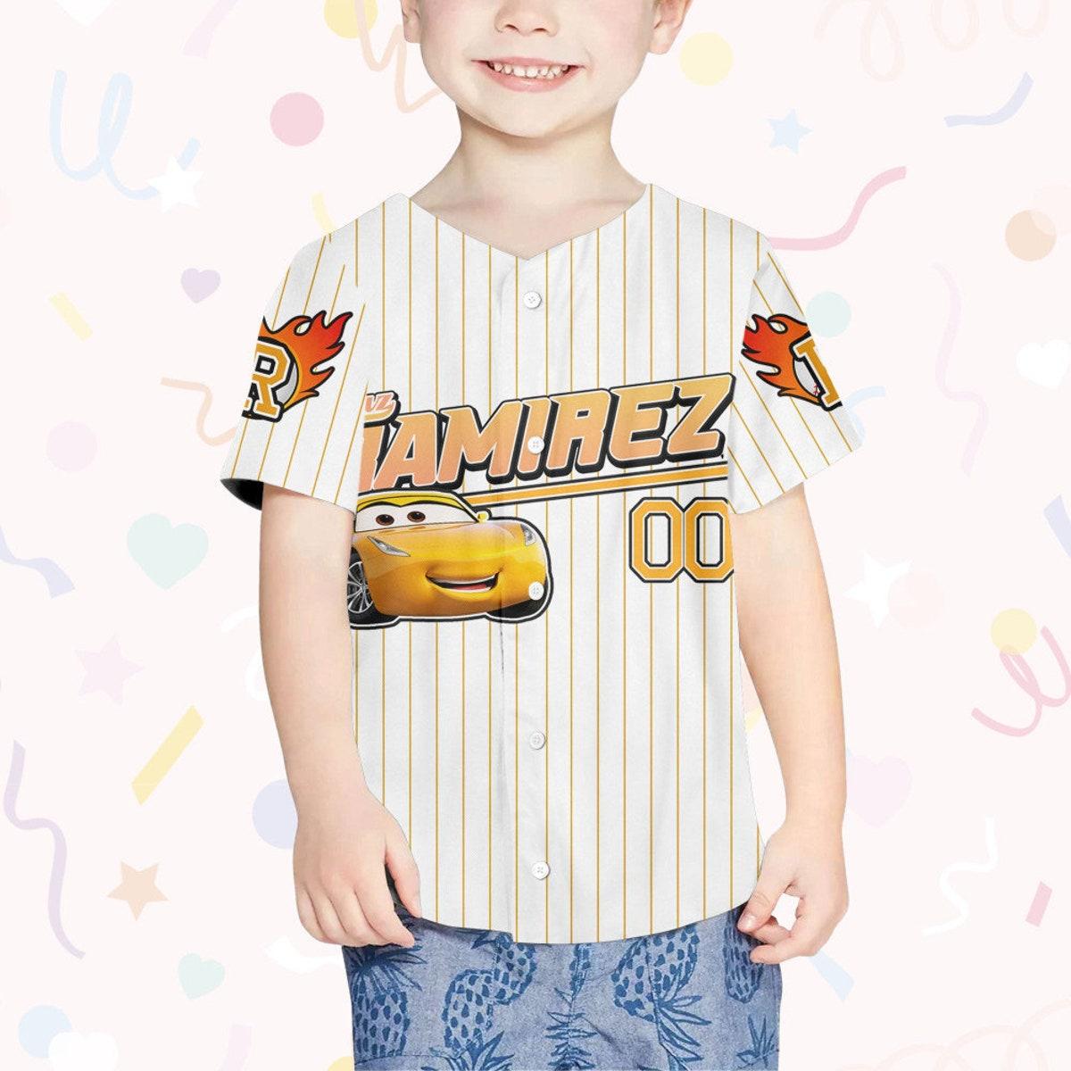 Cars Ramirez Yellow Jersey Personalized Disney Baseball Jersey 4