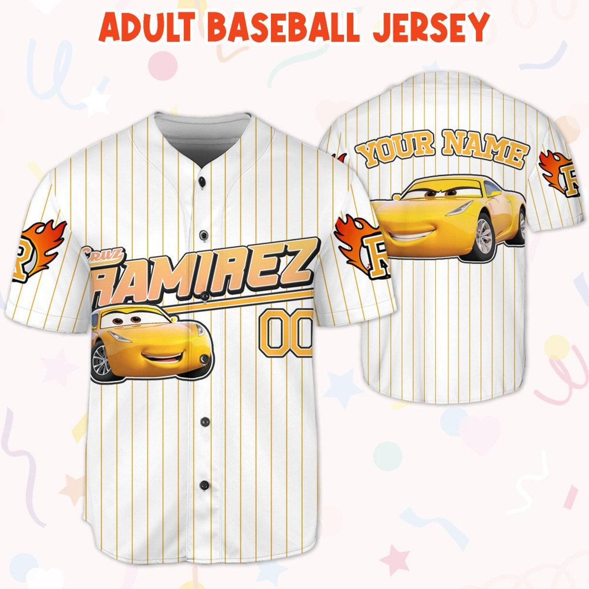 Cars Ramirez Yellow Jersey Personalized Disney Baseball Jersey 5