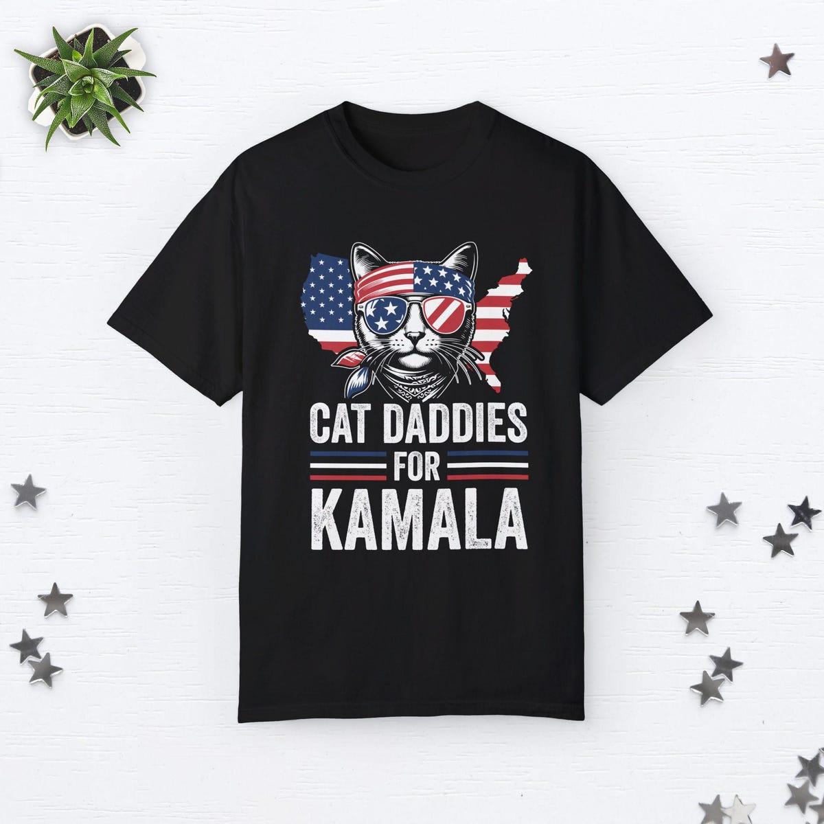 Cat Daddies For Kamala Childless Cat Dad Shirt 3