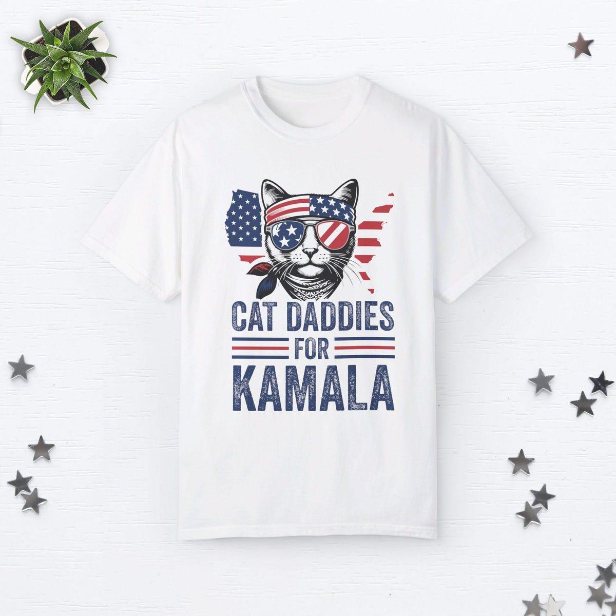 Cat Daddies For Kamala Childless Cat Dad Shirt 4