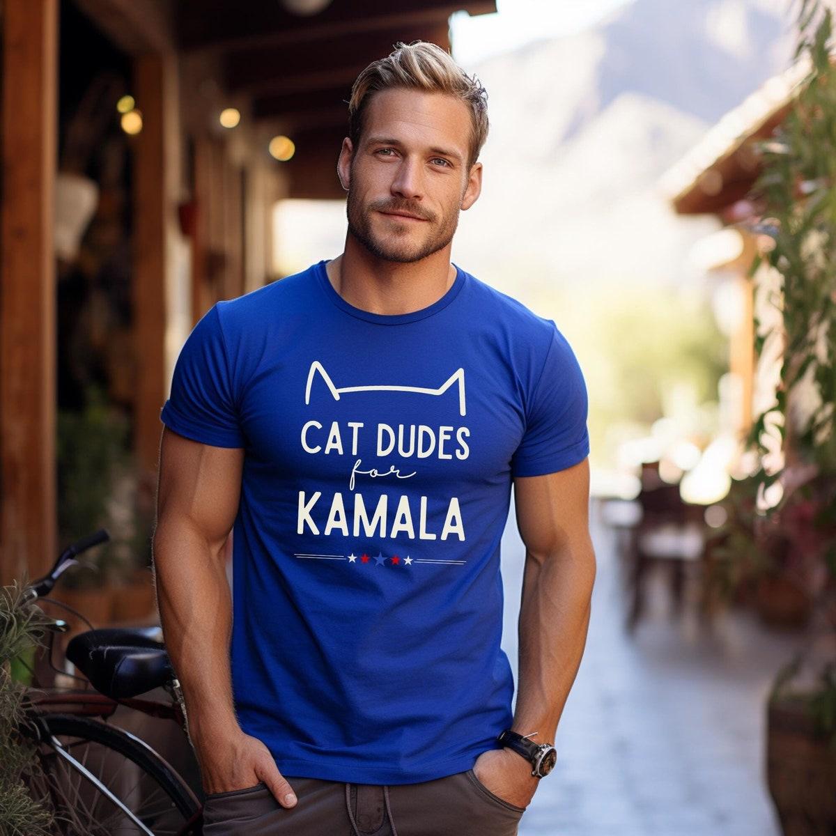 Cat Dudes For Kamala Harris 2024 Childless Cat Ladies Kamala Shirt 2