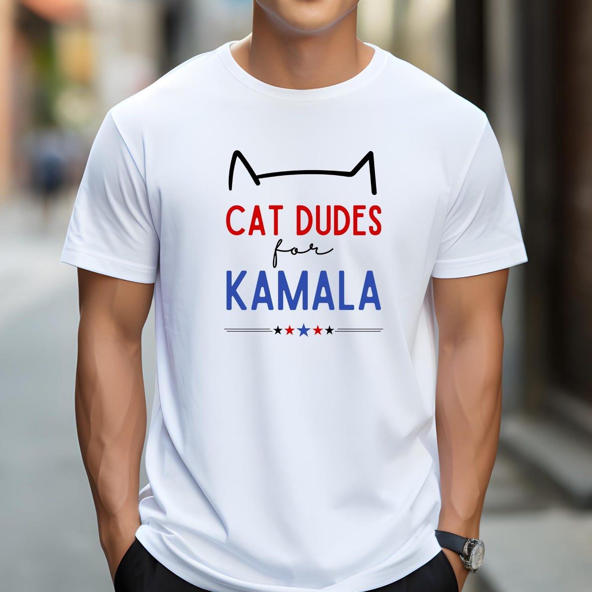 Cat Dudes For Kamala Harris 2024 Childless Cat Ladies Kamala Shirt 3