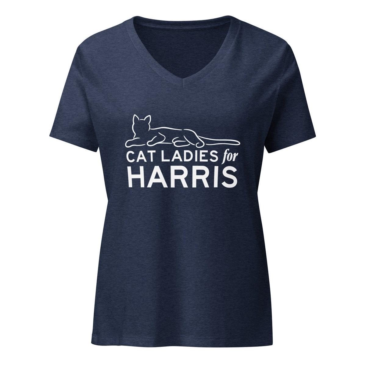 Cat Ladies For Harris Kamala Harris President Election 2024 Shirt 2