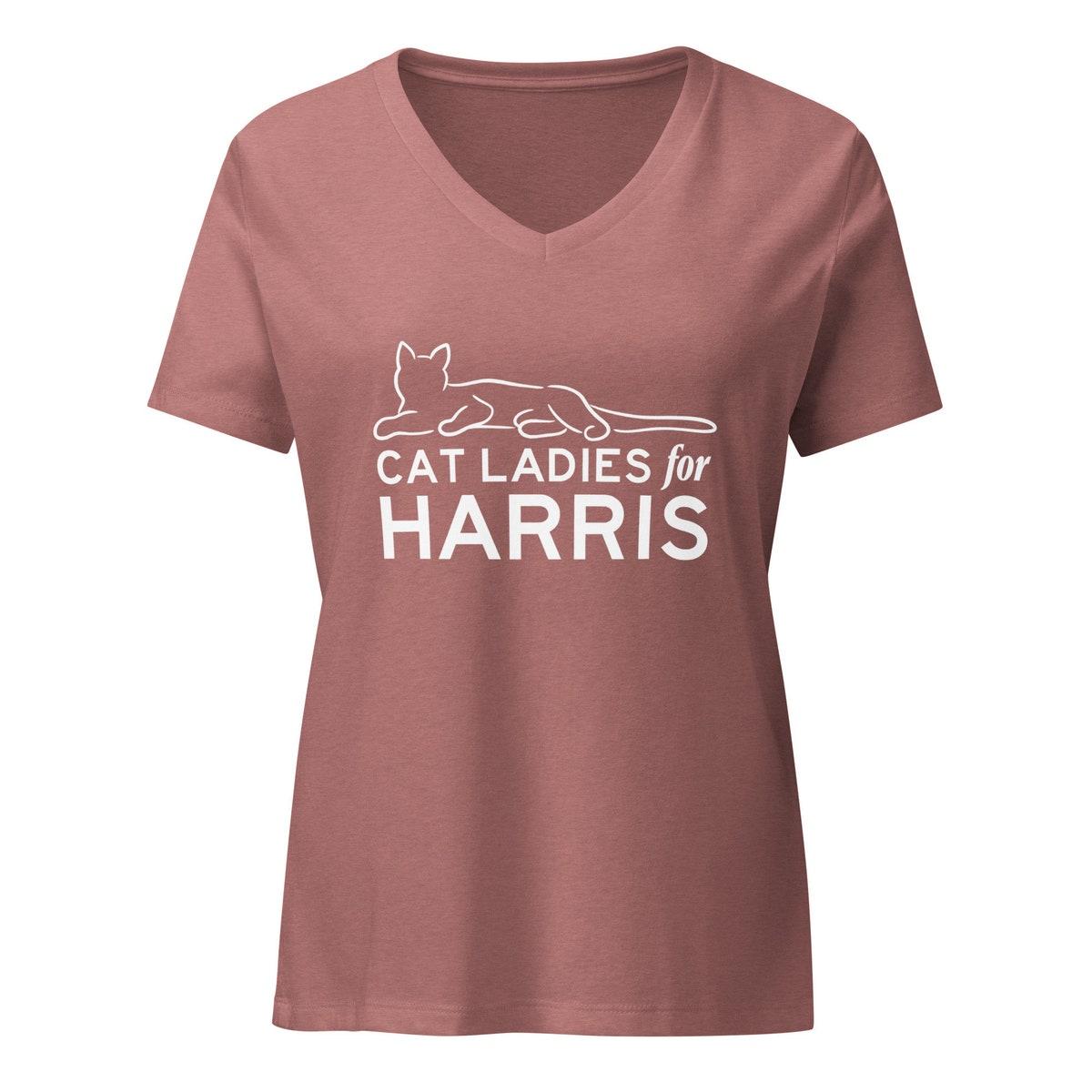 Cat Ladies For Harris Kamala Harris President Election 2024 Shirt 3