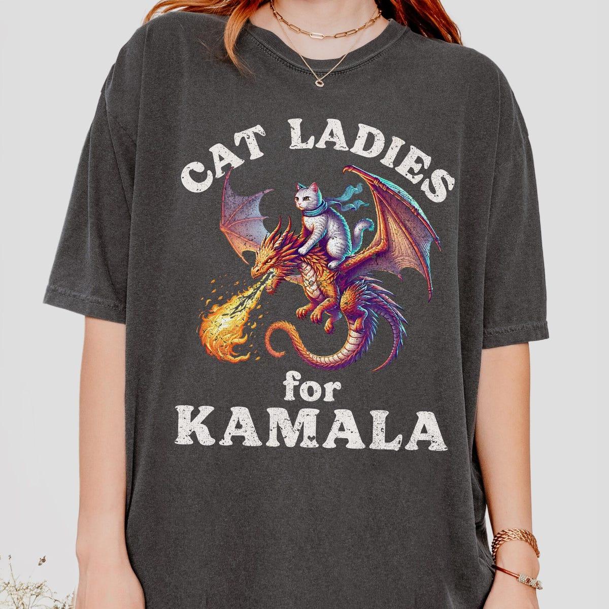 Cat Ladies For Kamala Feminist Shirt 6