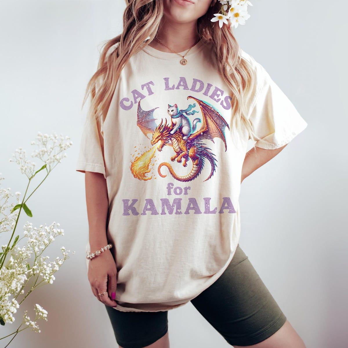 Cat Ladies For Kamala Feminist Shirt 7