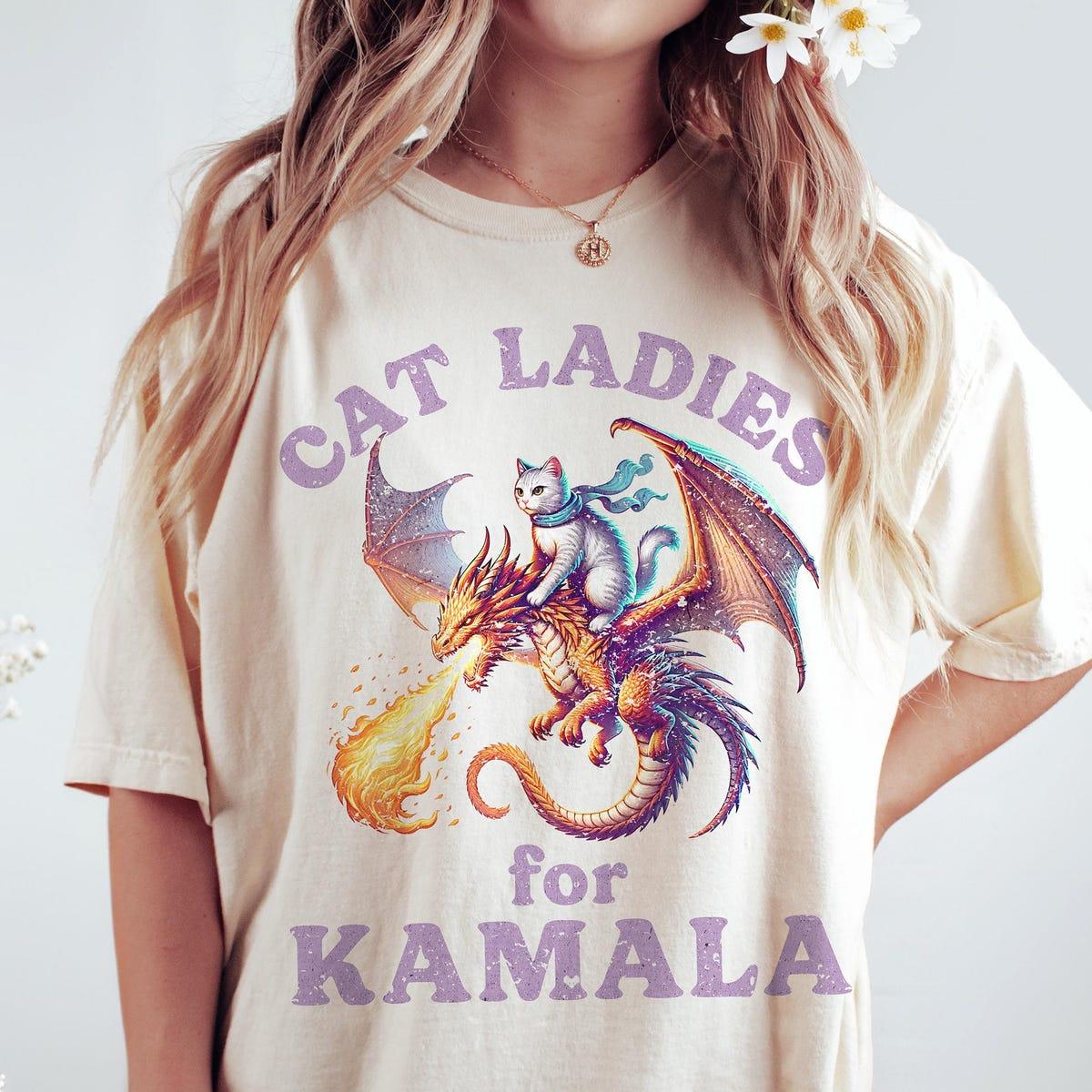 Cat Ladies For Kamala Feminist Shirt 8