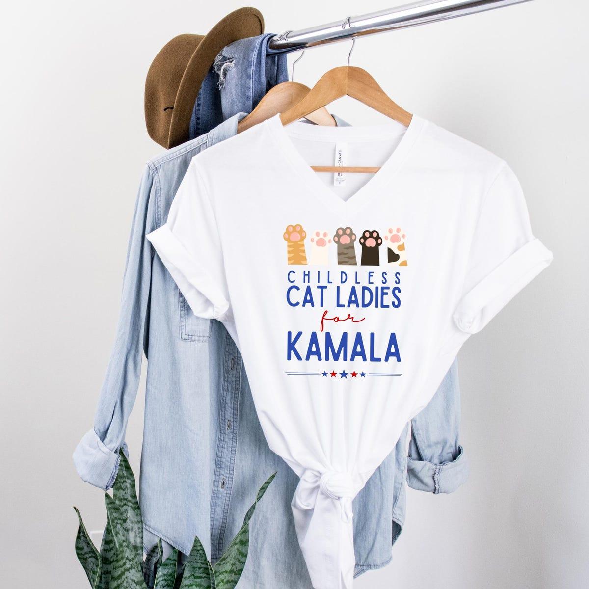 Childless Cat Ladies For Kamala Harris 2024 President Shirt 3