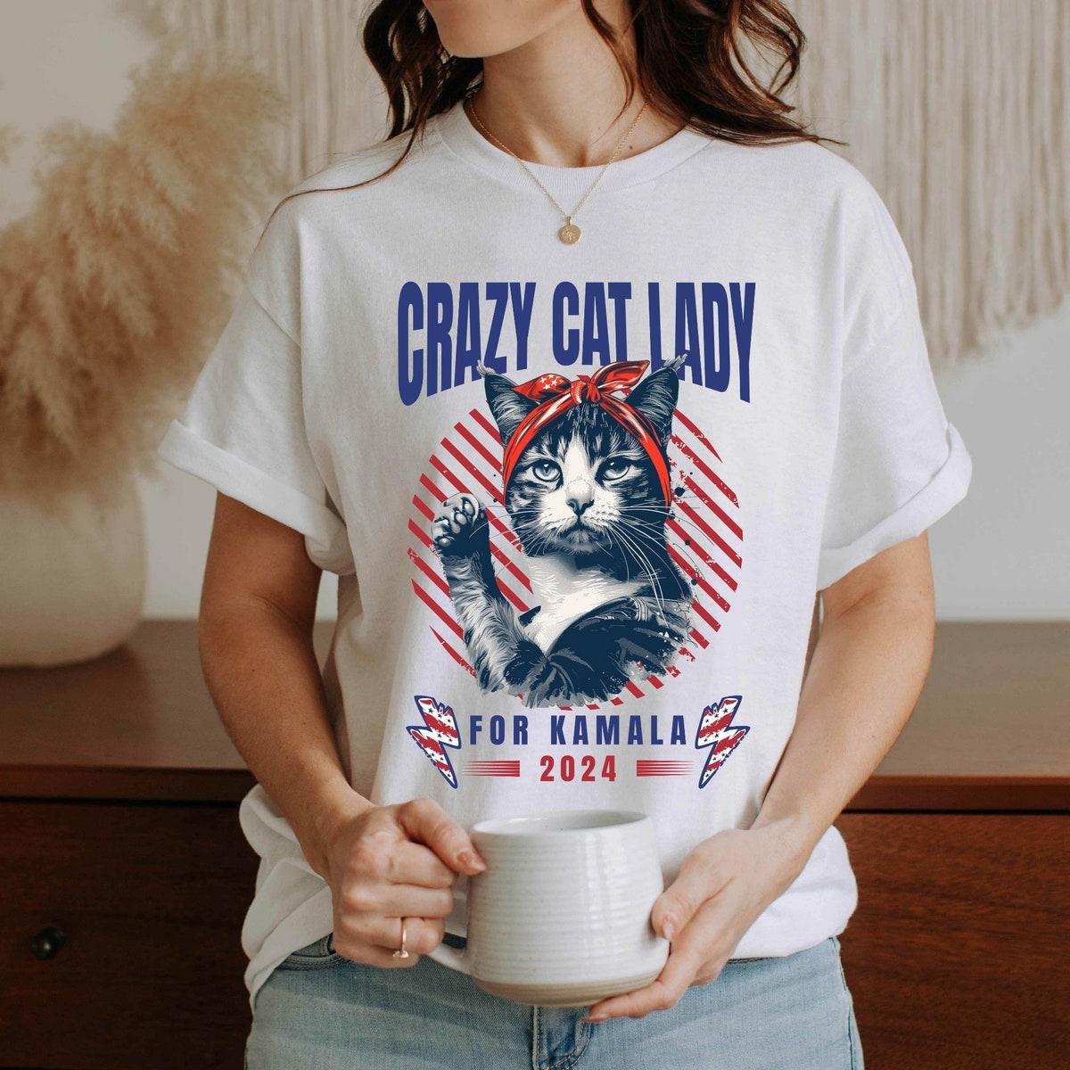 Childless Cat Ladies For Kamala Harris 47 Funny Pro Kamala Shirt 3