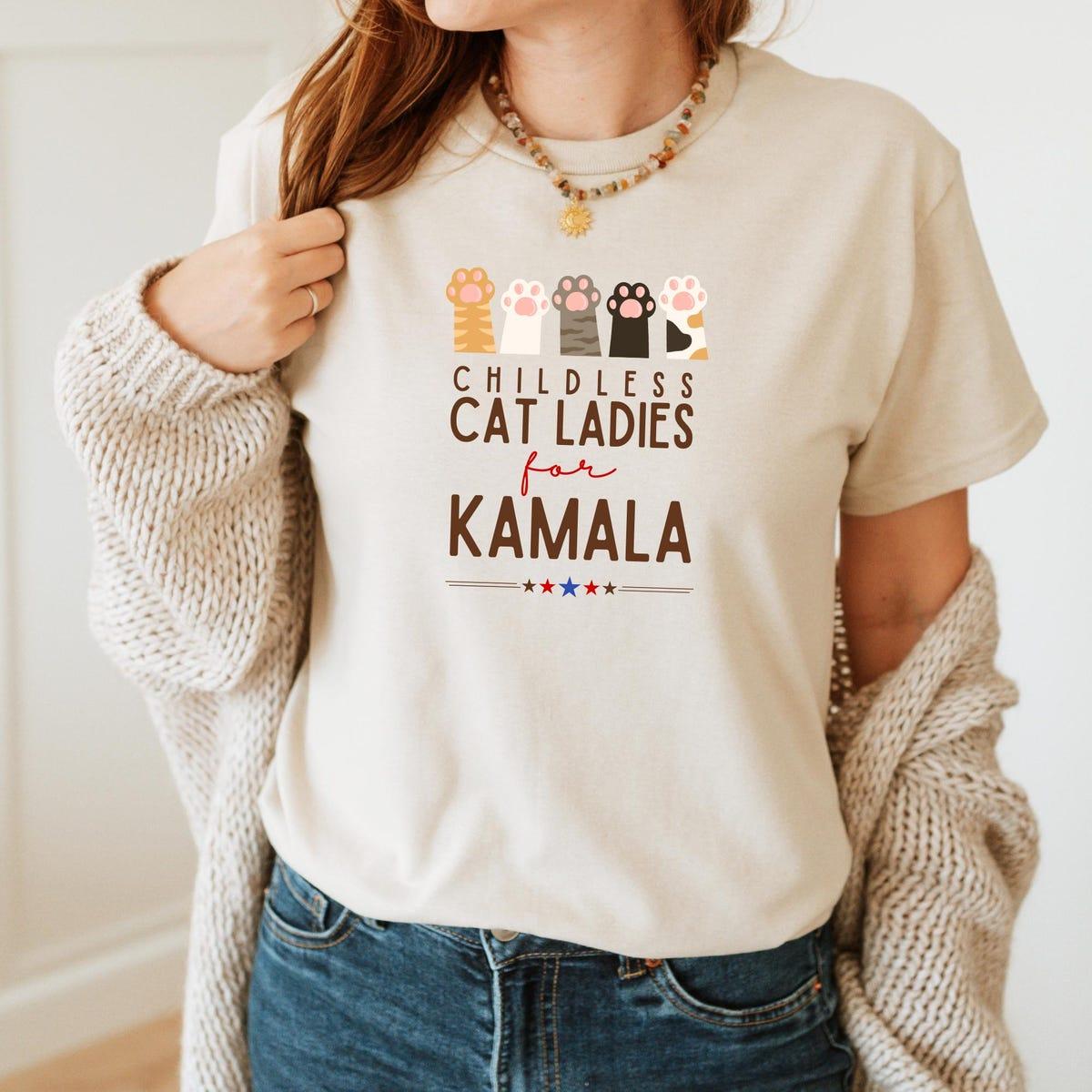 Childless Cat Ladies For Kamala Shirt 1