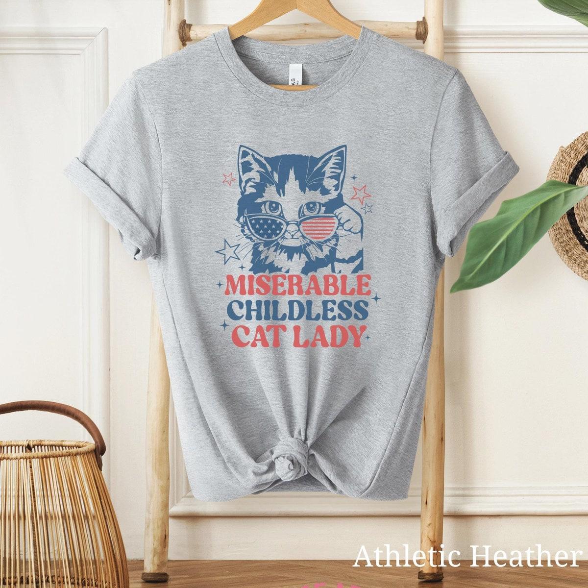 Childless Cat Lady Feminist Vote Election Shirt 2