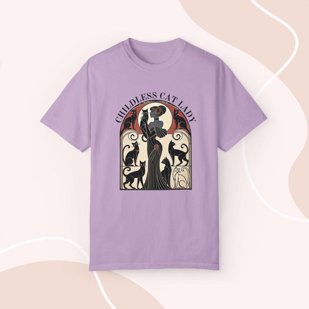 Childless Cat Lady For Kamala Harris 2024 Shirt 6