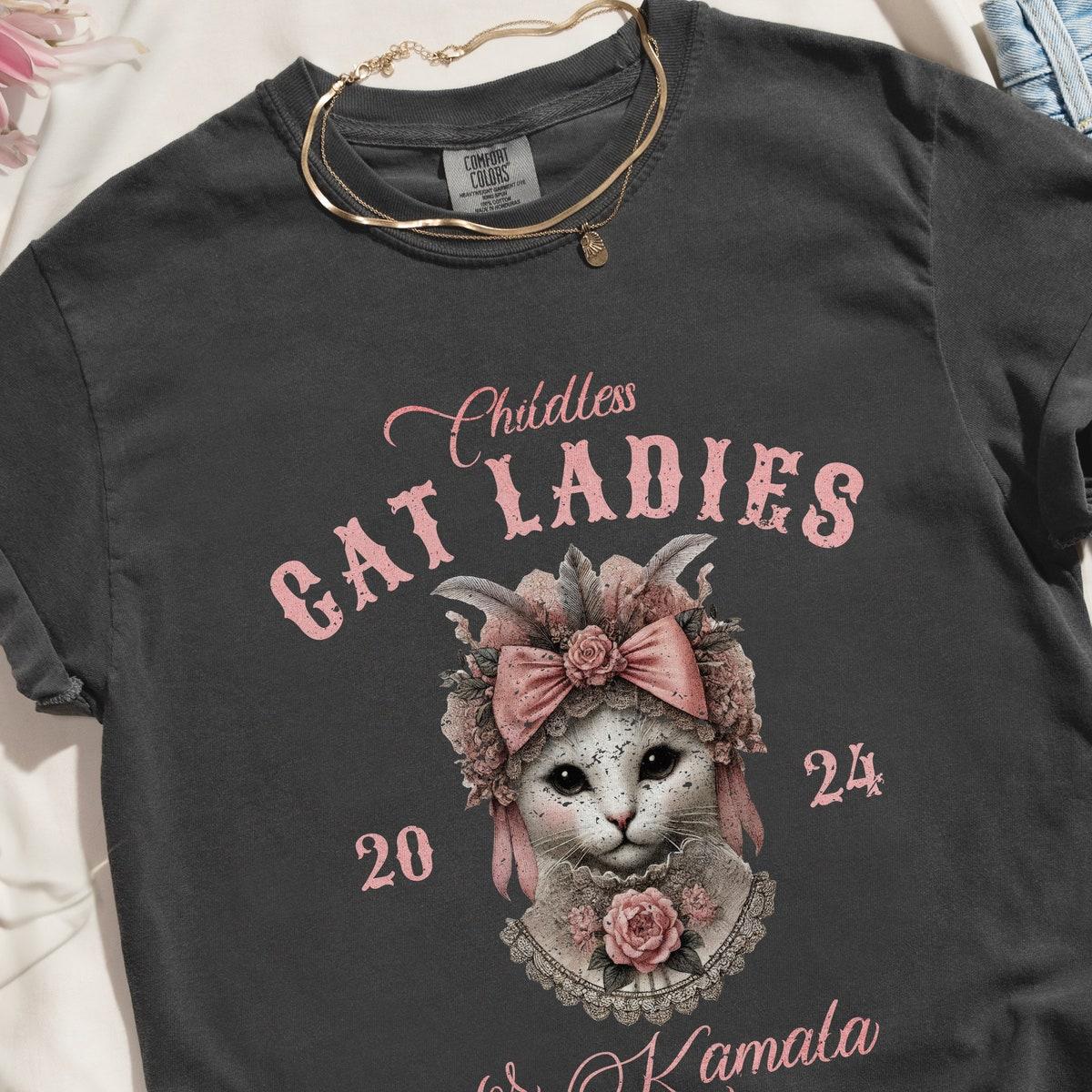 Childless Cat Lady For Kamala Shirt 2