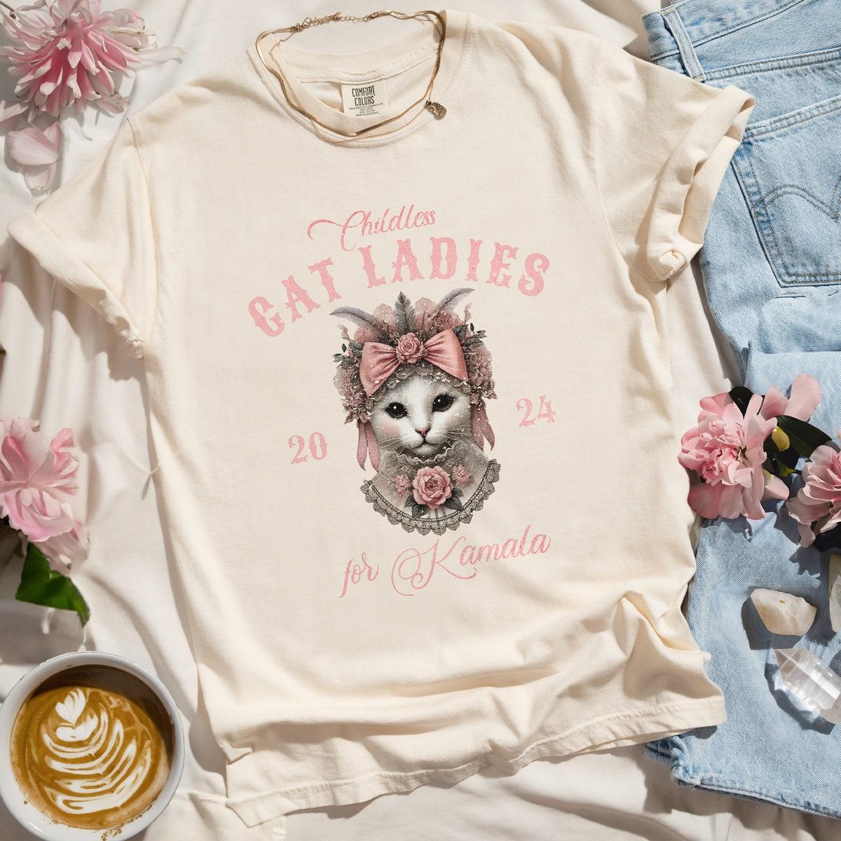 Childless Cat Lady For Kamala Shirt 3