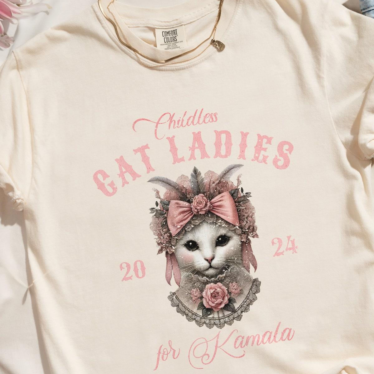 Childless Cat Lady For Kamala Shirt 4