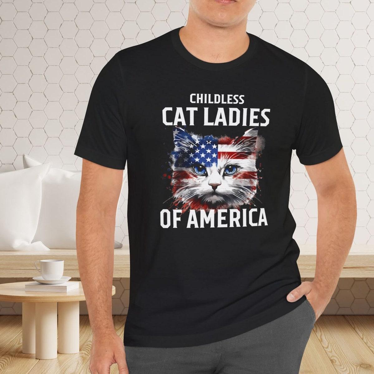 Childless Cat Lady Meme Madam President Shirt 2