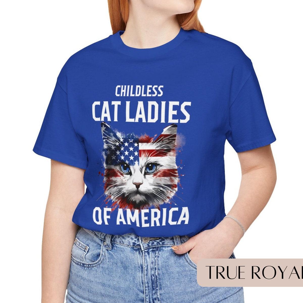 Childless Cat Lady Meme Madam President Shirt 4