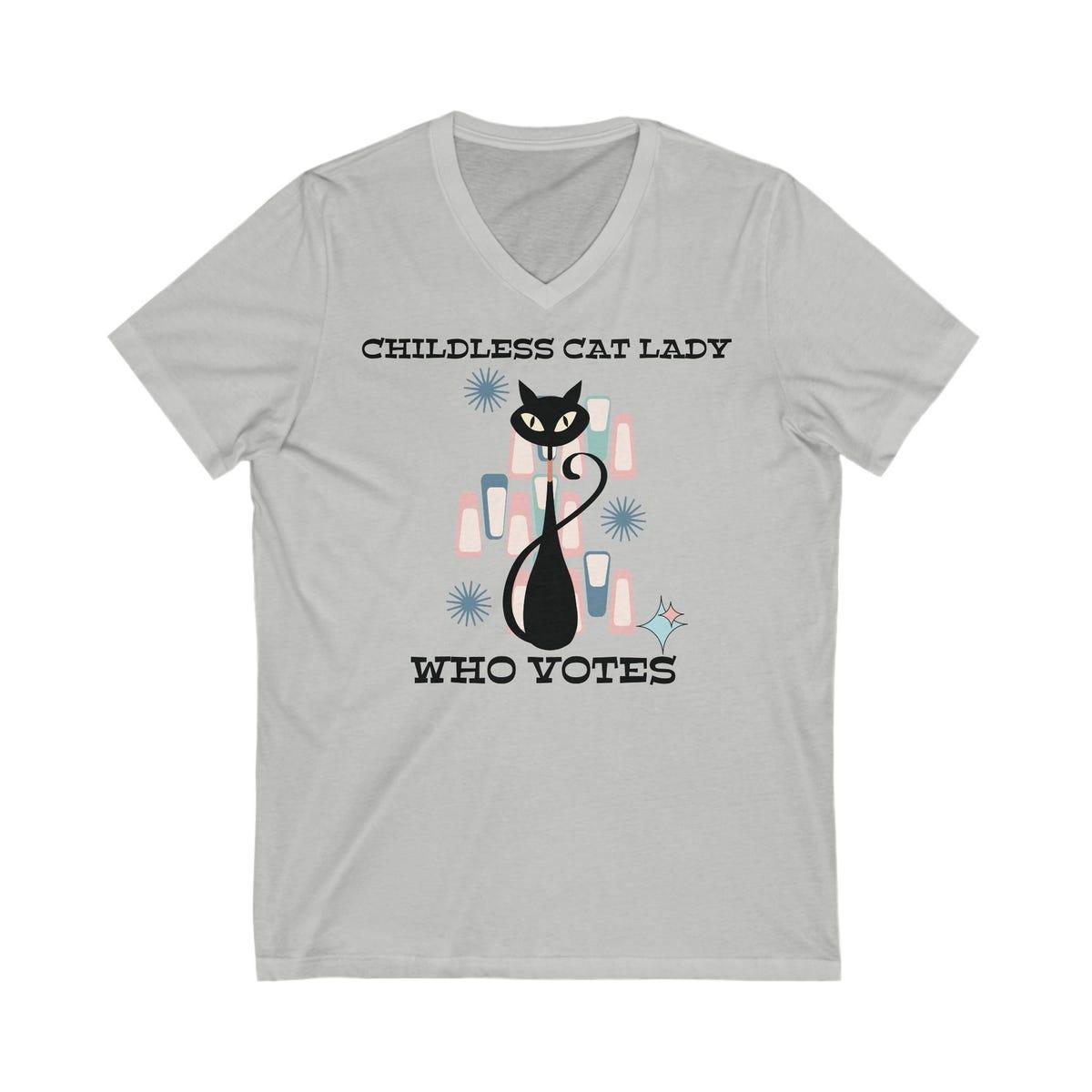 Childless Cat Lady Who Votes Shirt 2